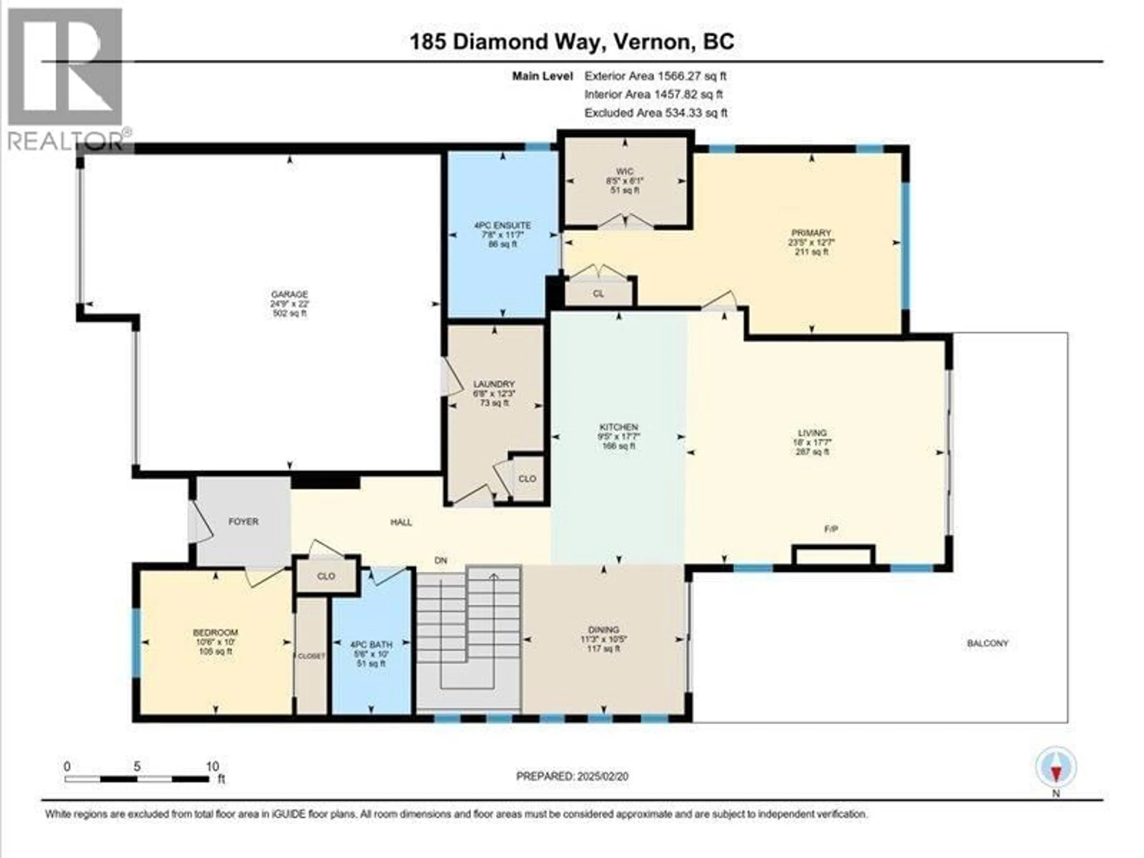 Floor plan for 185 DIAMOND WAY, Vernon British Columbia V1H0A2