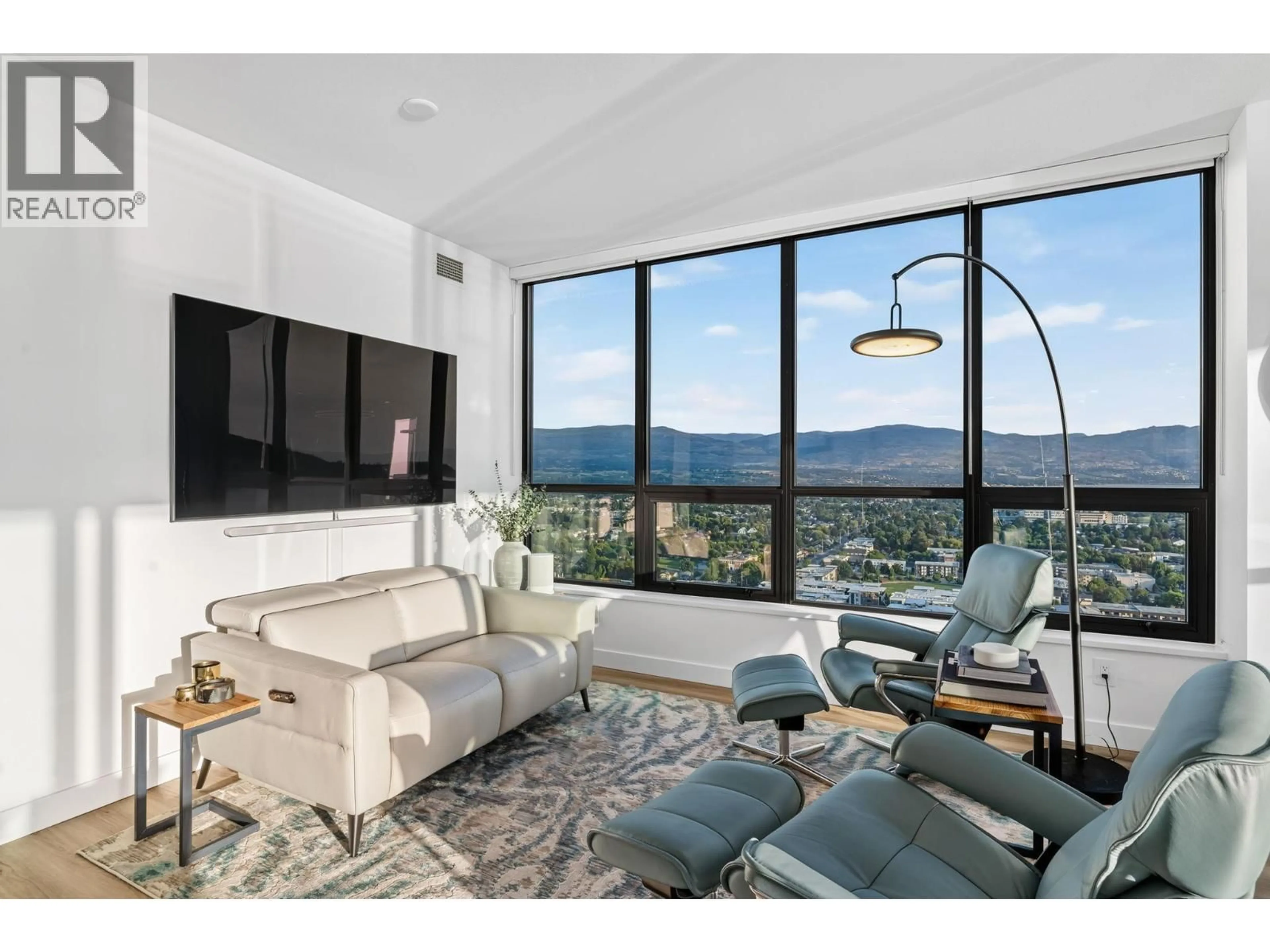 Living room with furniture, unknown for 3202 - 1488 BERTRAM STREET, Kelowna British Columbia V1Y0M6