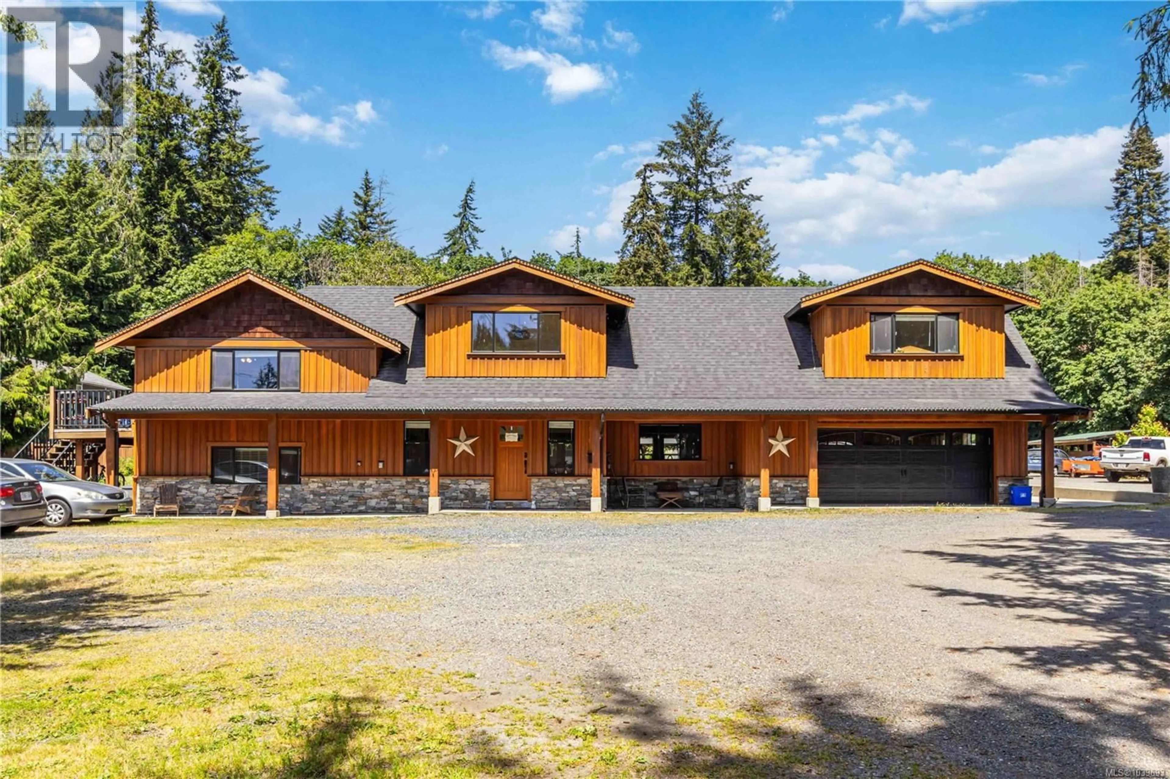 A pic from outside/outdoor area/front of a property/back of a property/a pic from drone, mountain view for 5480 SOOKE ROAD, Sooke British Columbia V9Z0C7
