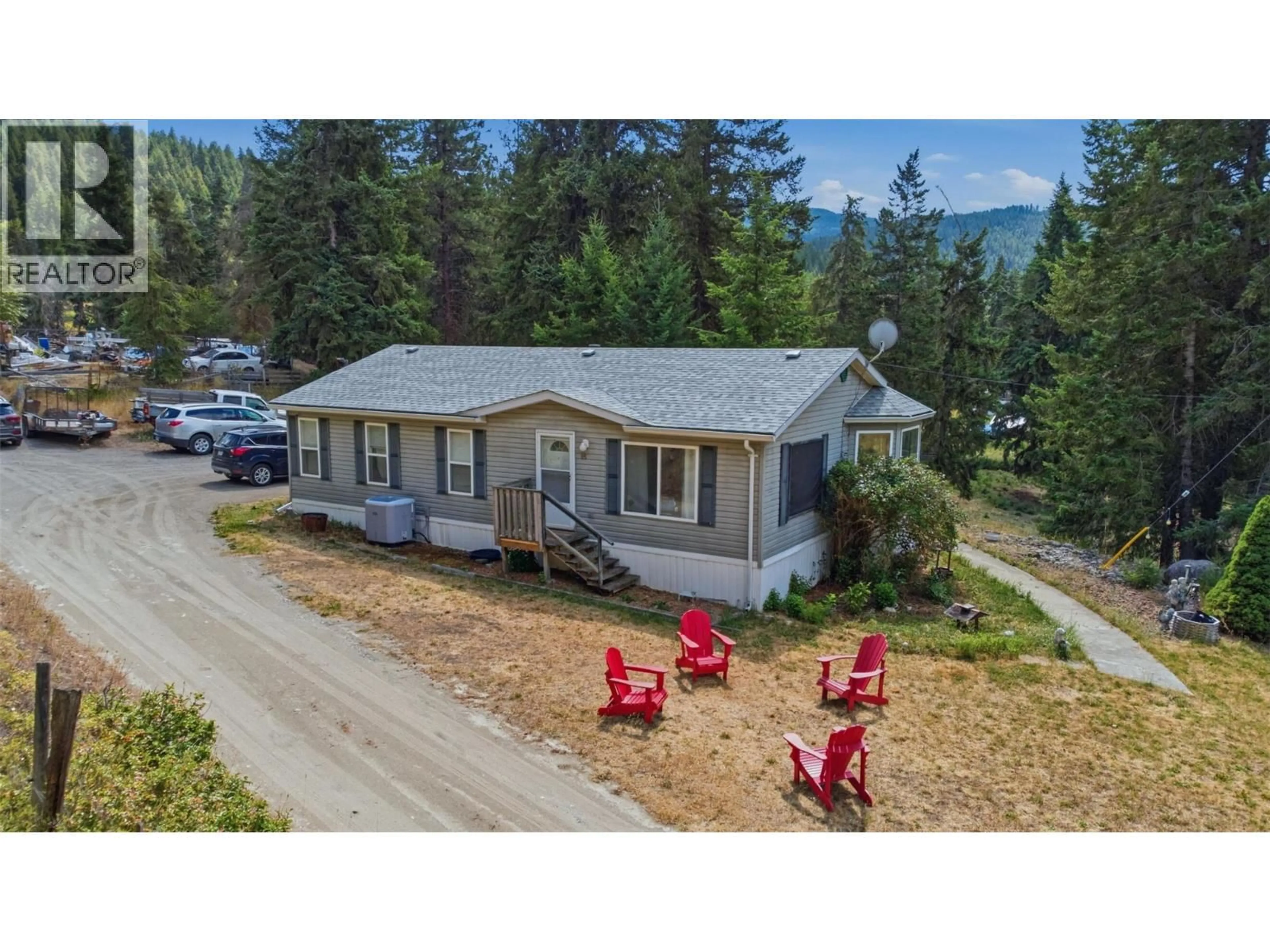A pic from outside/outdoor area/front of a property/back of a property/a pic from drone, unknown for 85 CANDIDE DRIVE, Lumby British Columbia V0E2G1