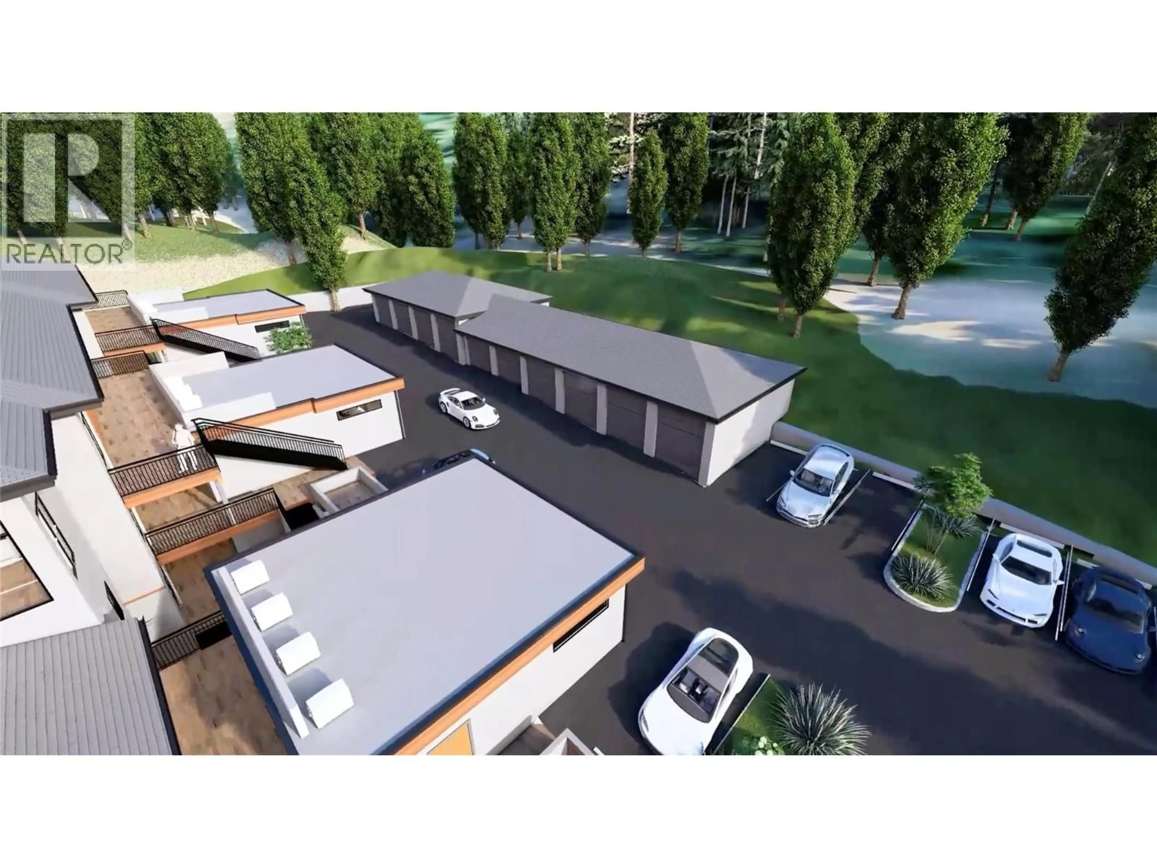 A pic from outside/outdoor area/front of a property/back of a property/a pic from drone, street for 21 - 9700 SANTINA ROAD, Lake Country British Columbia V4V0B1