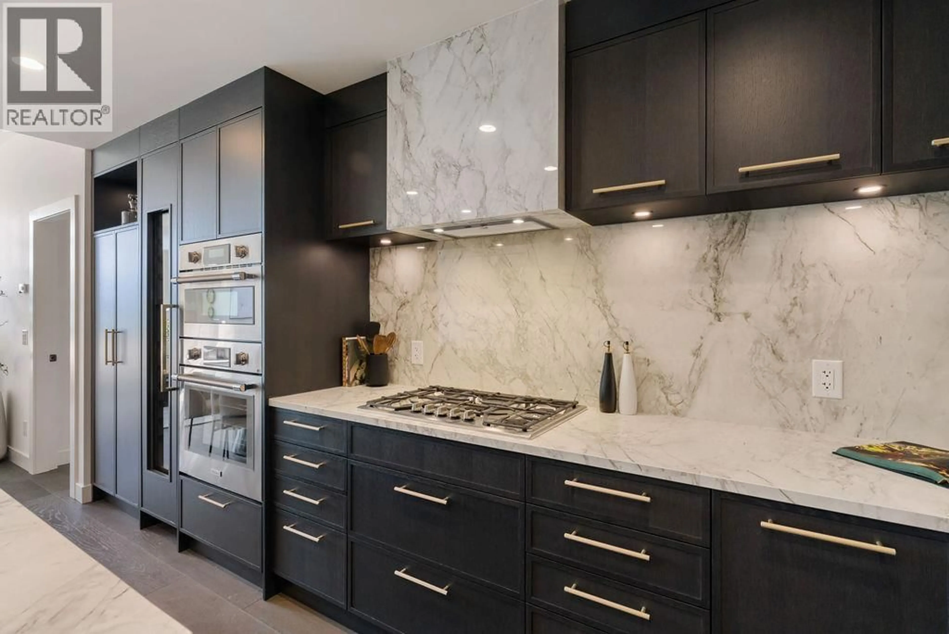 Contemporary kitchen, ceramic/tile floor for 803 - 3800 CAPOZZI ROAD, Kelowna British Columbia V1W0J6
