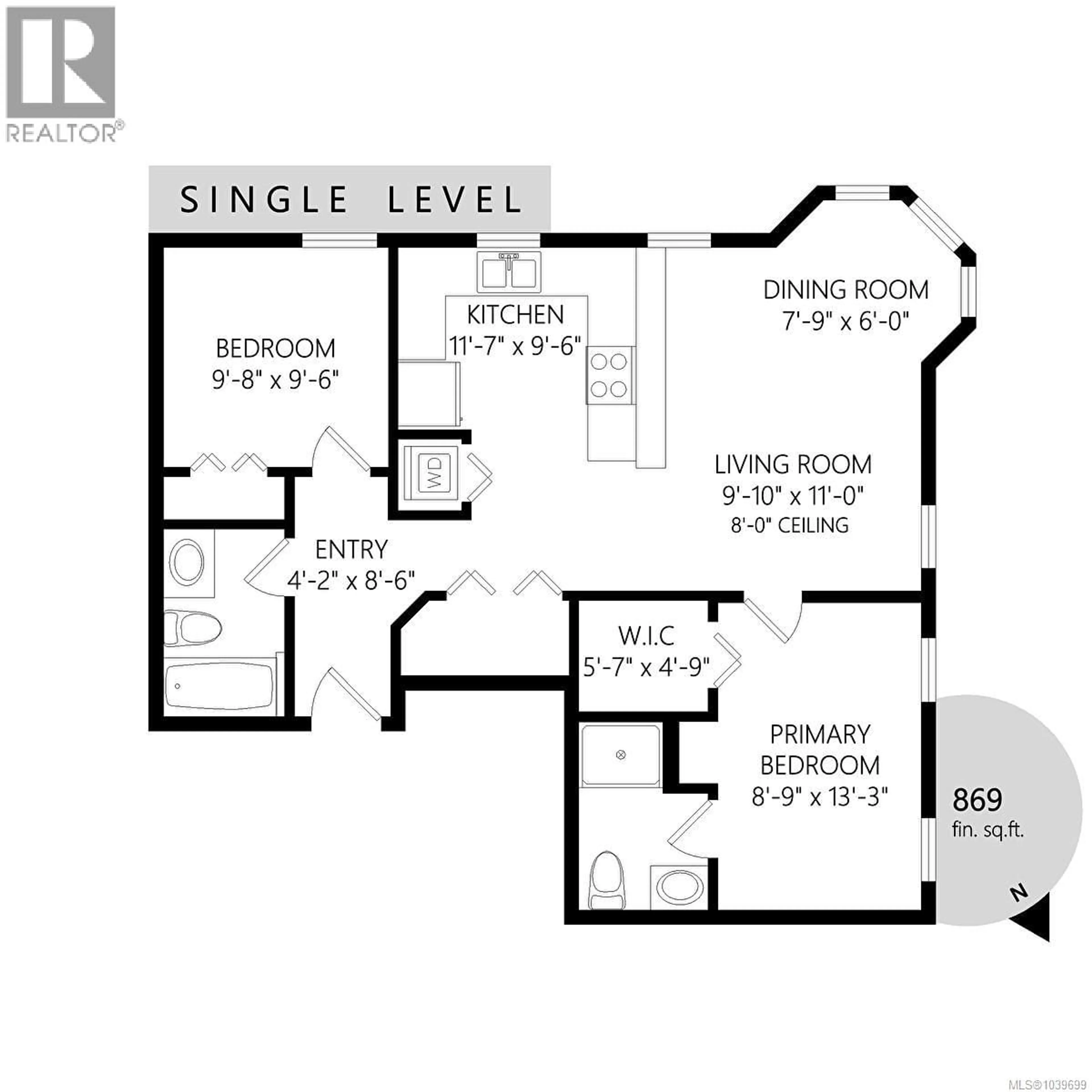 Floor plan for 406 - 4536 VIEWMONT AVENUE, Saanich British Columbia V8Z5L2