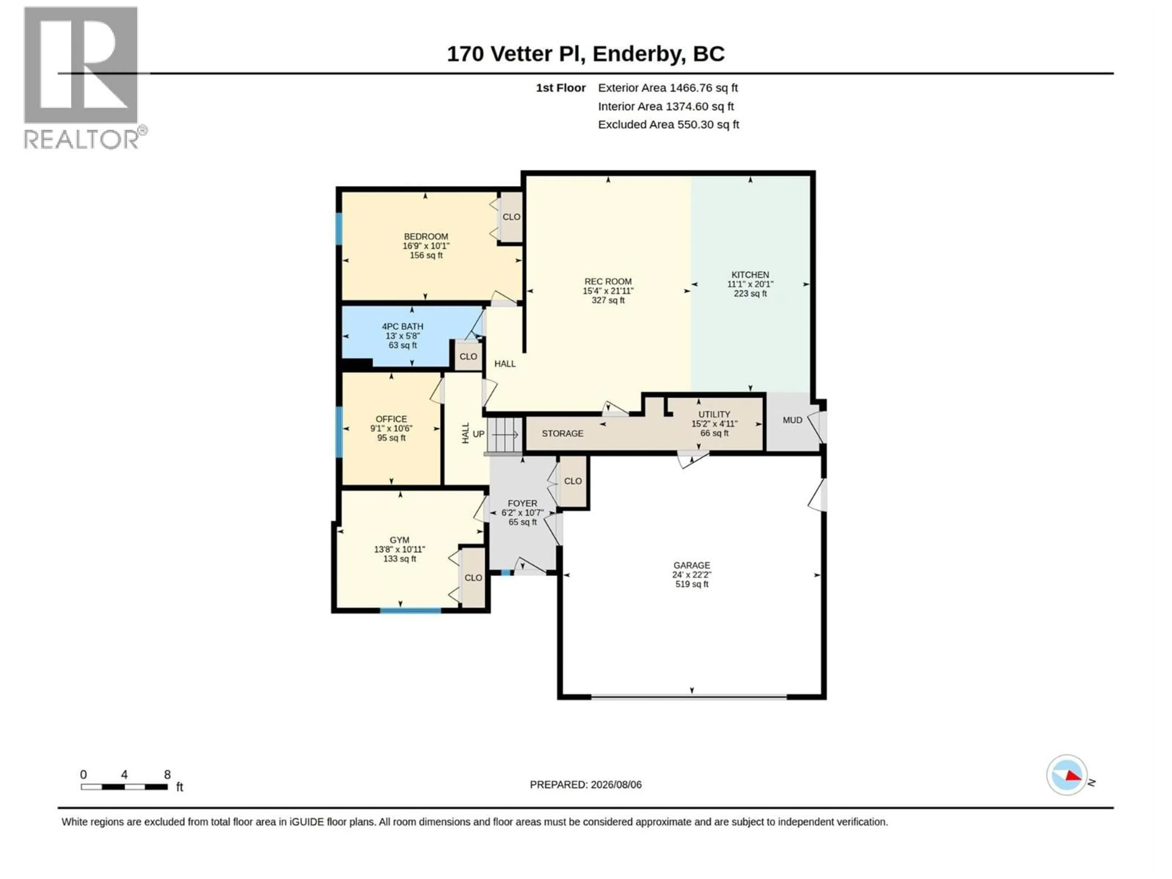 Floor plan for 170 VETTER PLACE, Enderby British Columbia V4Y4B7