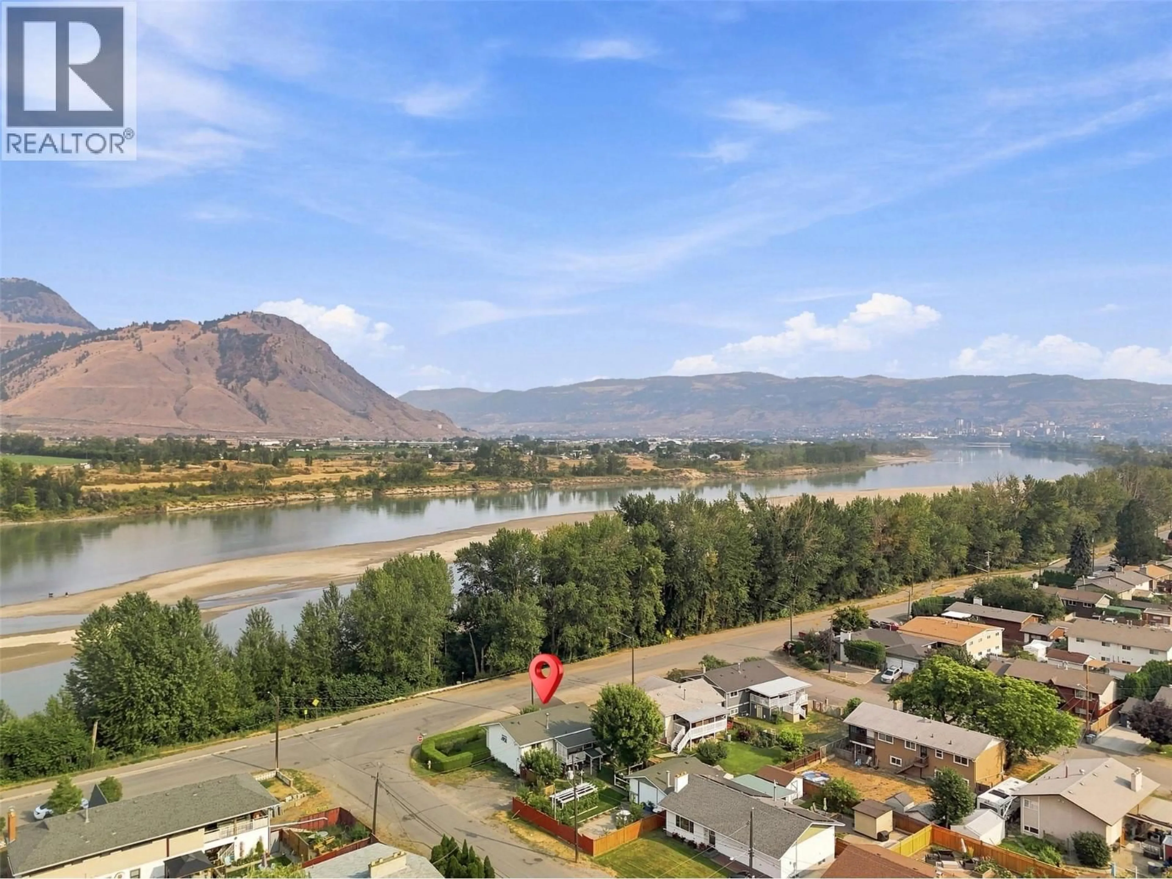 A pic from outside/outdoor area/front of a property/back of a property/a pic from drone, water/lake/river/ocean view for 1291 SCHUBERT DRIVE, Kamloops British Columbia V2B2G8