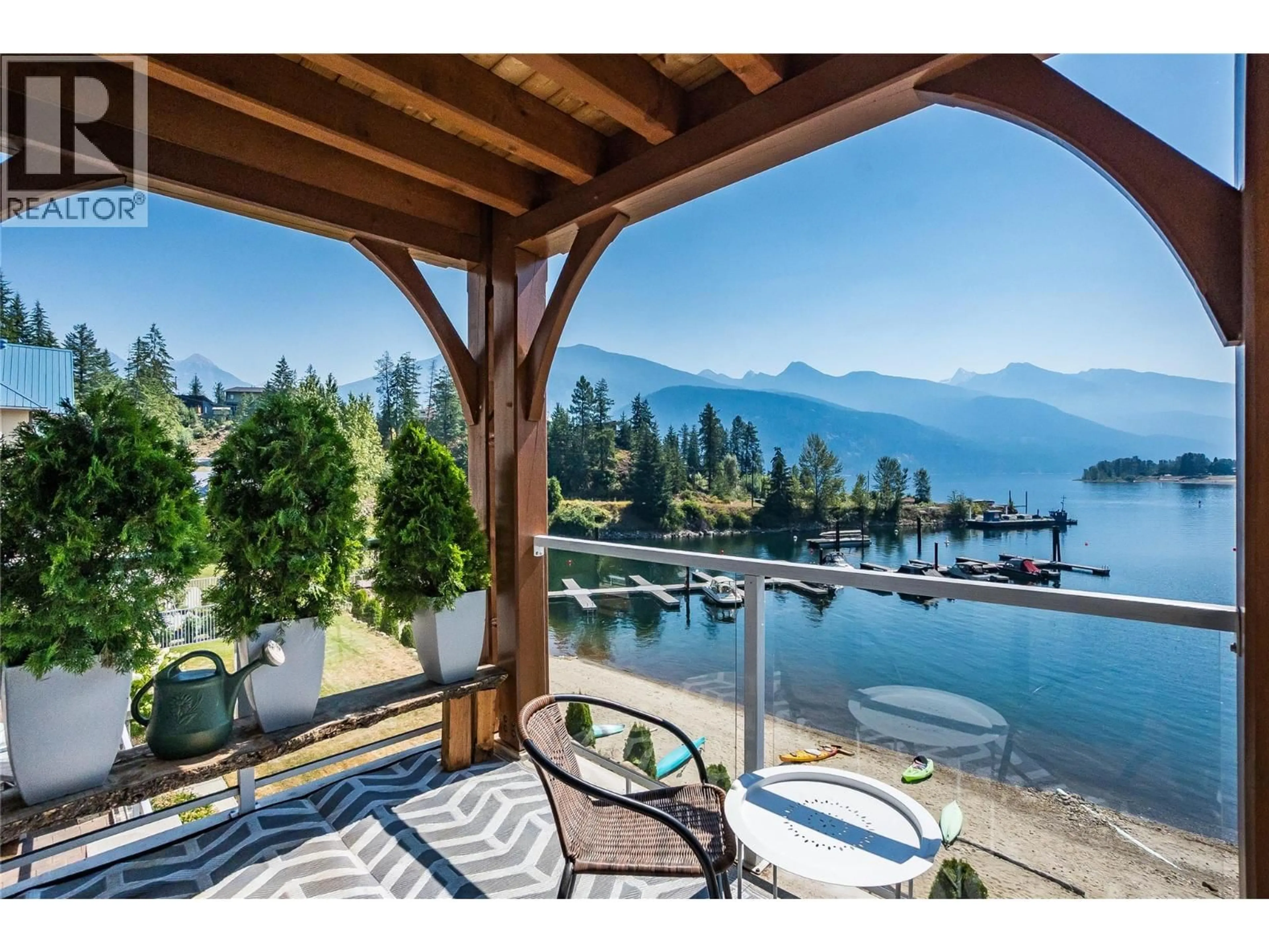 Patio, water/lake/river/ocean view for 209 - 550 RAINBOW DRIVE, Kaslo British Columbia V0G1M0