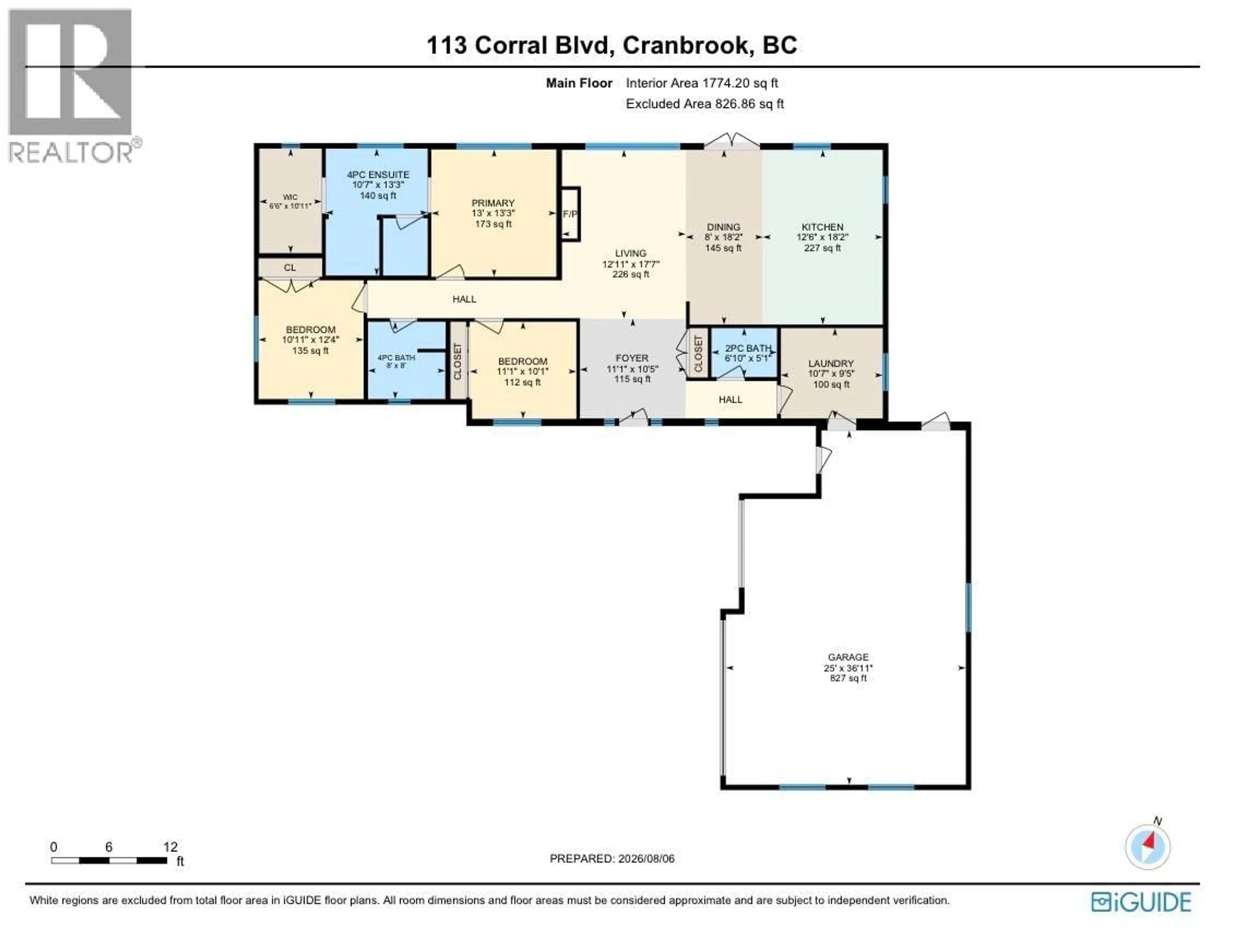 Floor plan for 113 CORRAL BOULEVARD, Cranbrook British Columbia V1C0C2