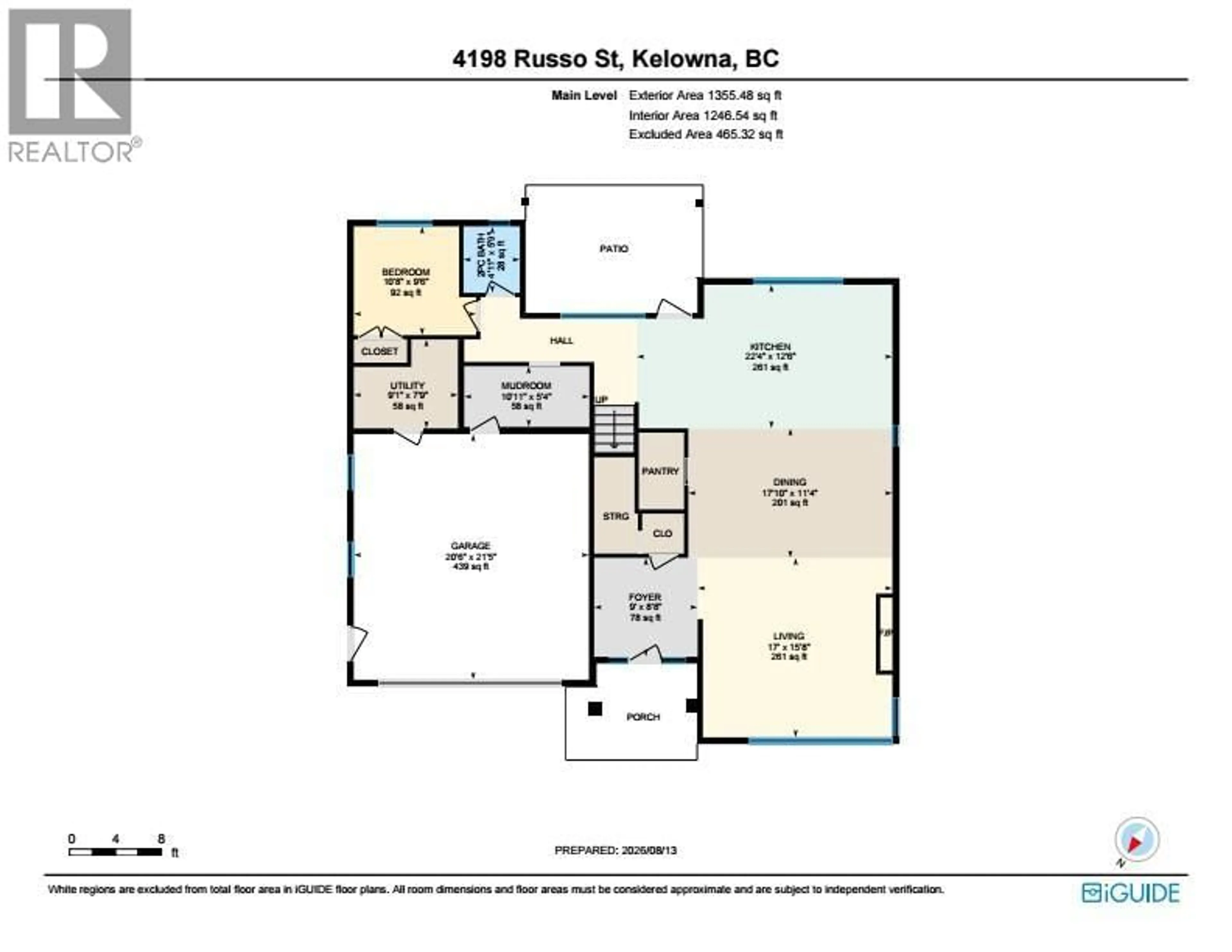 Floor plan for 4198 RUSSO STREET, Kelowna British Columbia V1W0B6