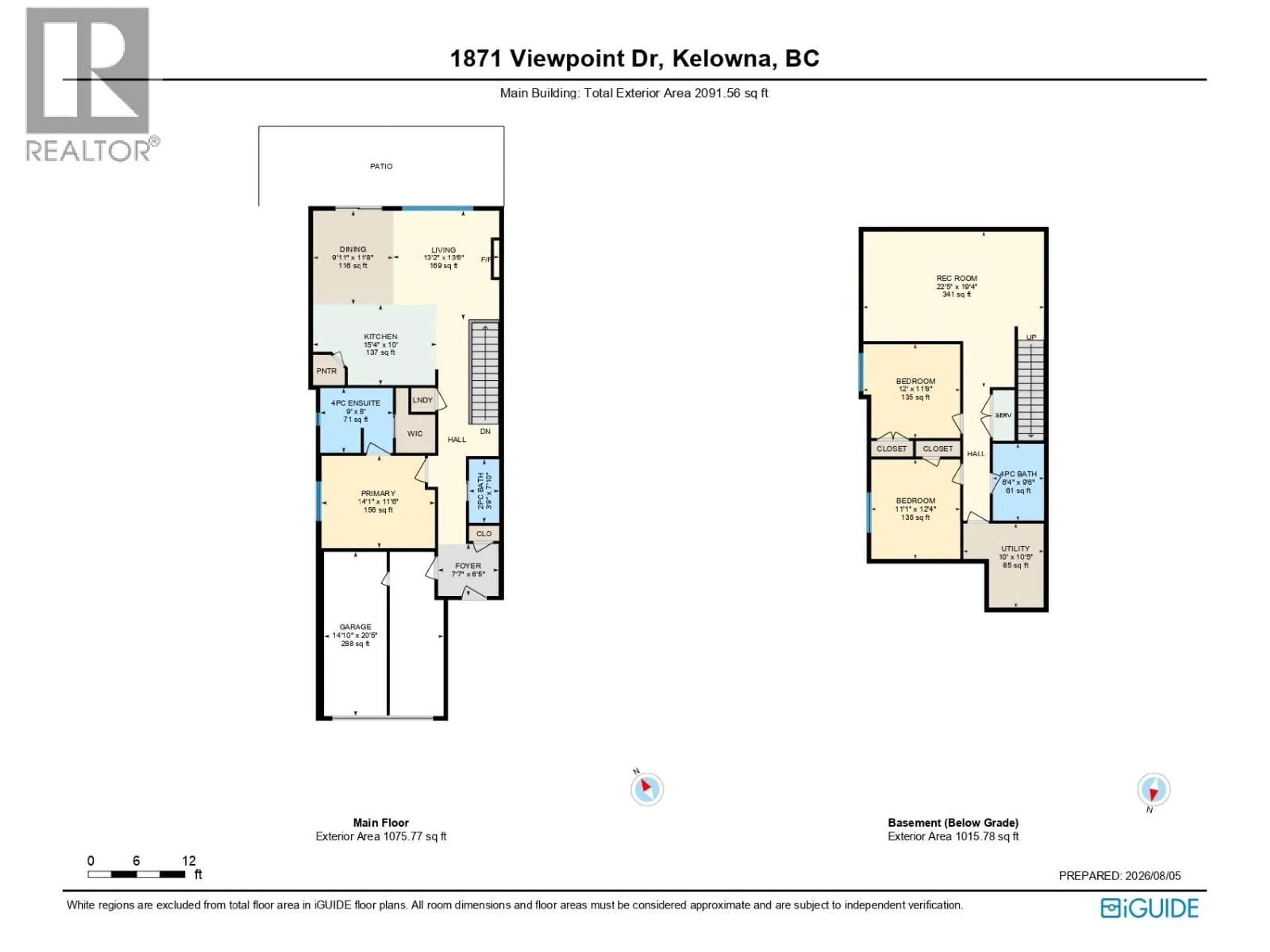 Floor plan for 1871 VIEWPOINT CRESCENT, Westbank British Columbia V1Z4E1