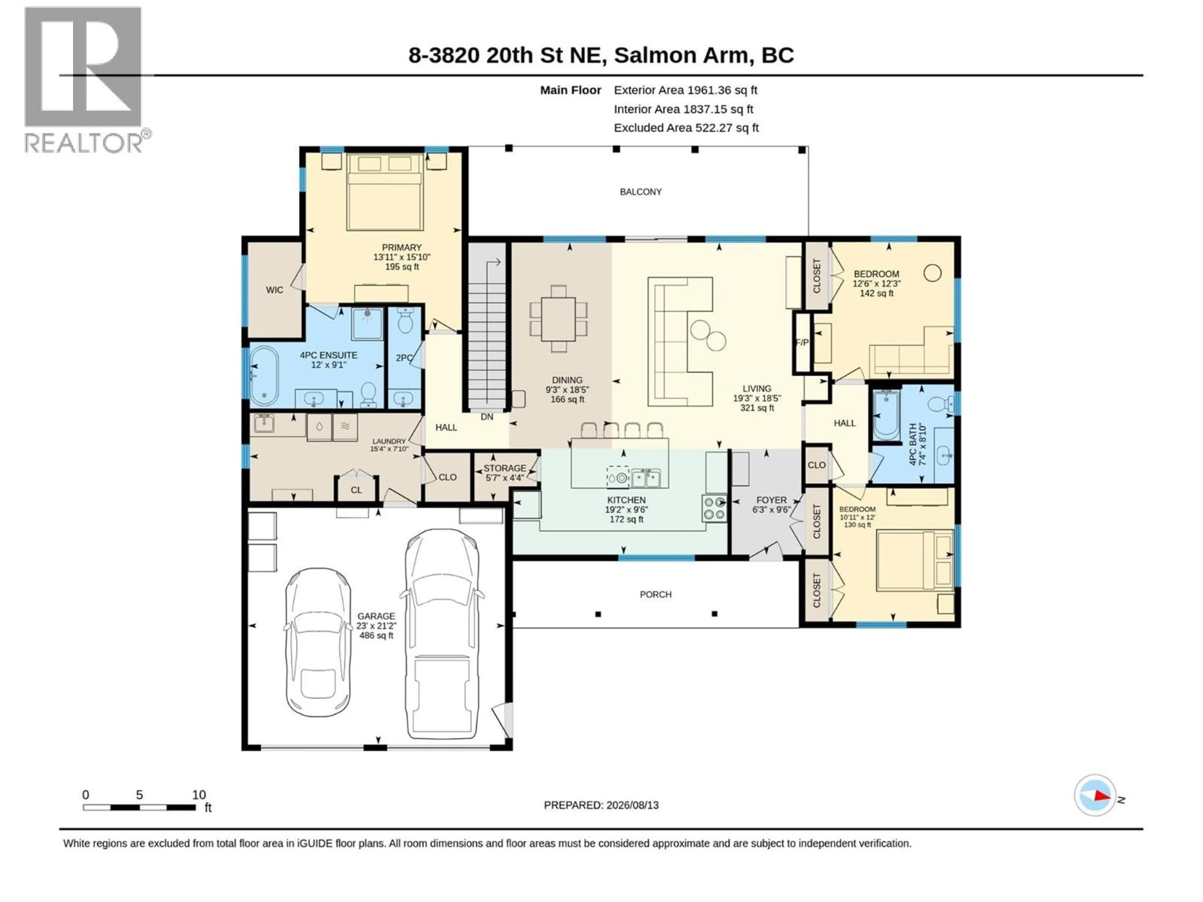 Floor plan for 8 - 3820 20 STREET NORTHEAST, Salmon Arm British Columbia V1E0G7