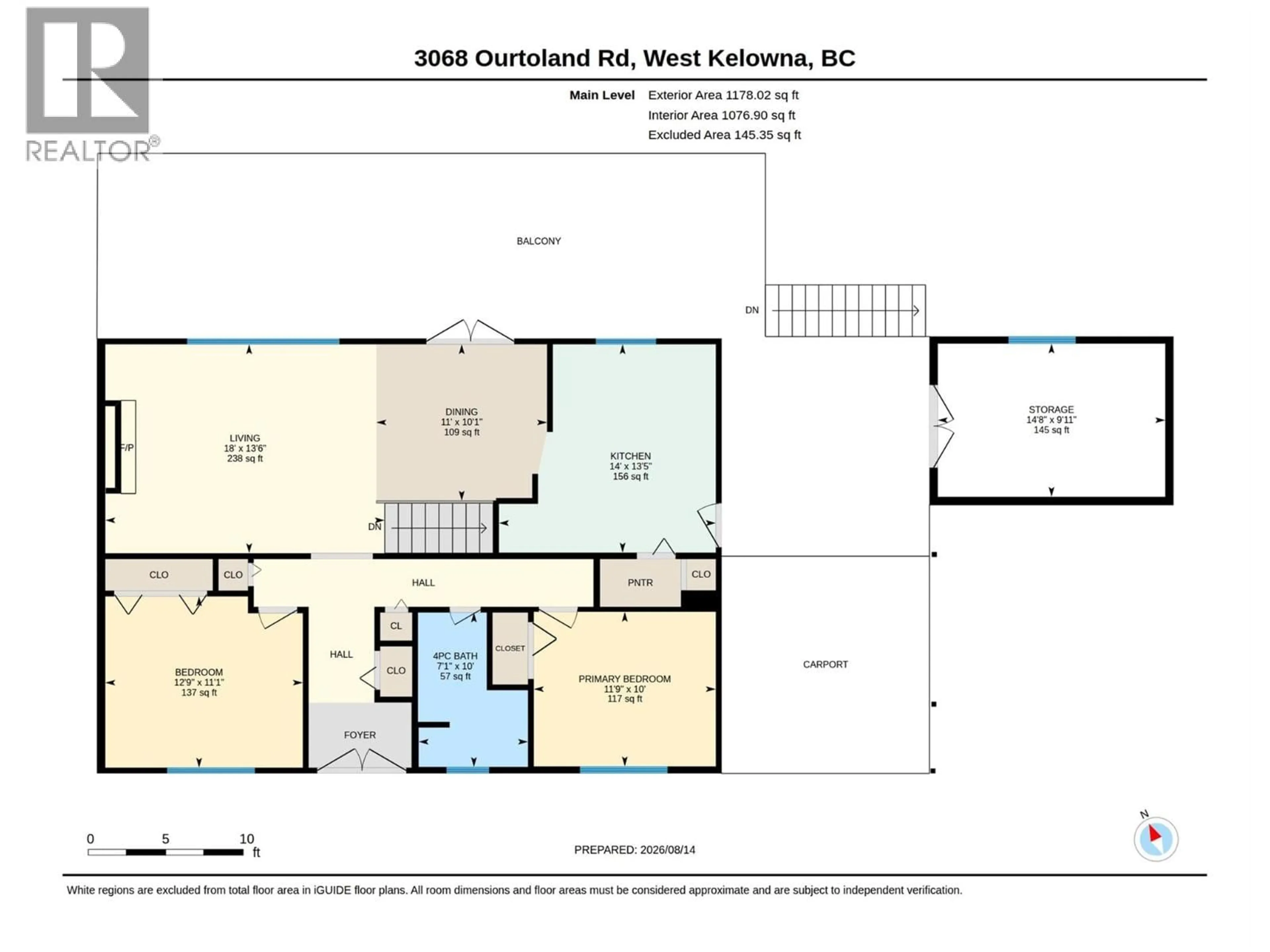 Floor plan for 3068 OURTOLAND ROAD, West Kelowna British Columbia V1Z2J1