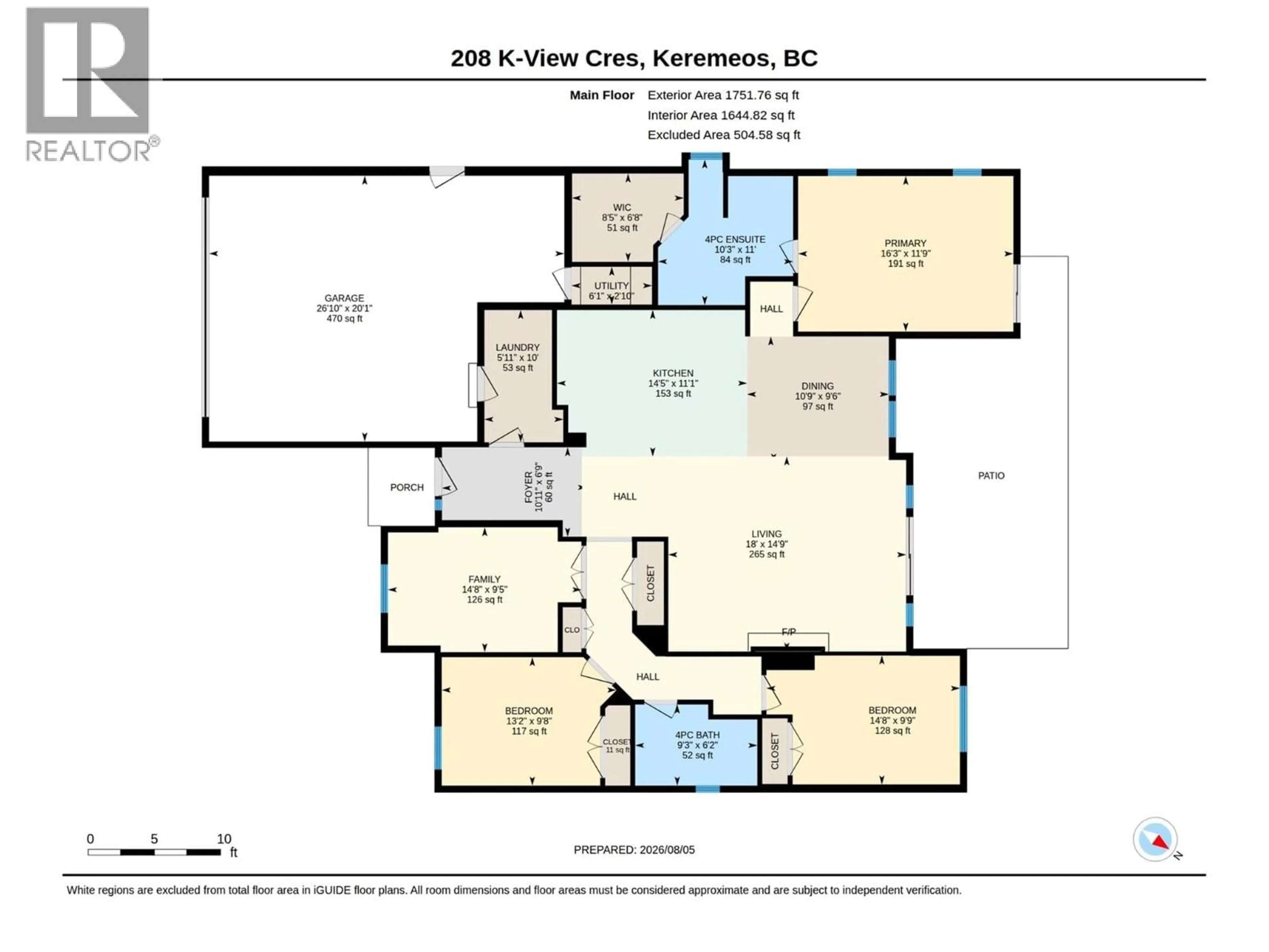 Floor plan for 208 K-VIEW CRESCENT, Keremeos British Columbia V0X1N2