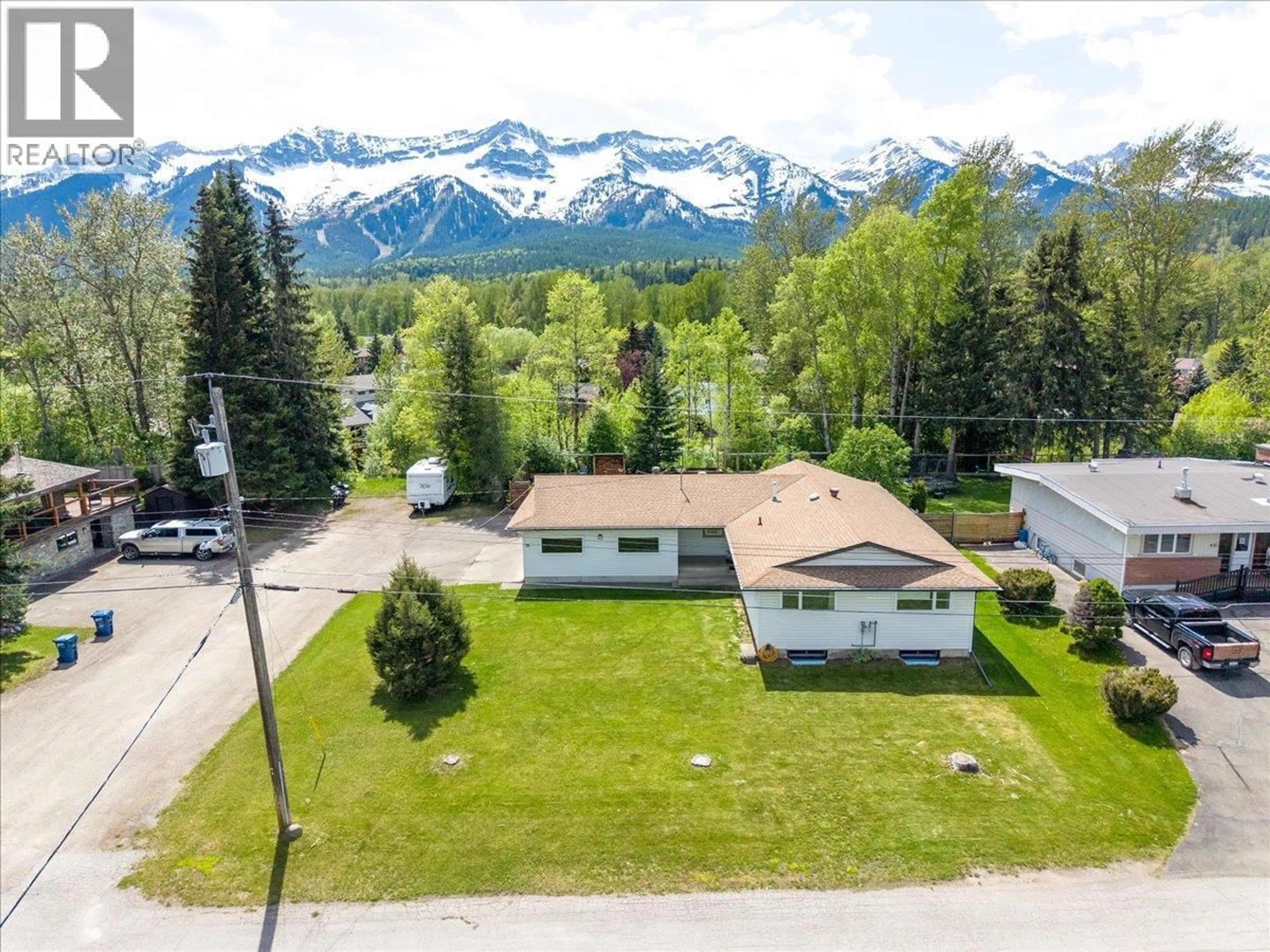 A pic from outside/outdoor area/front of a property/back of a property/a pic from drone, mountain view for 39 ELKVIEW DRIVE, Fernie British Columbia V0B1M3