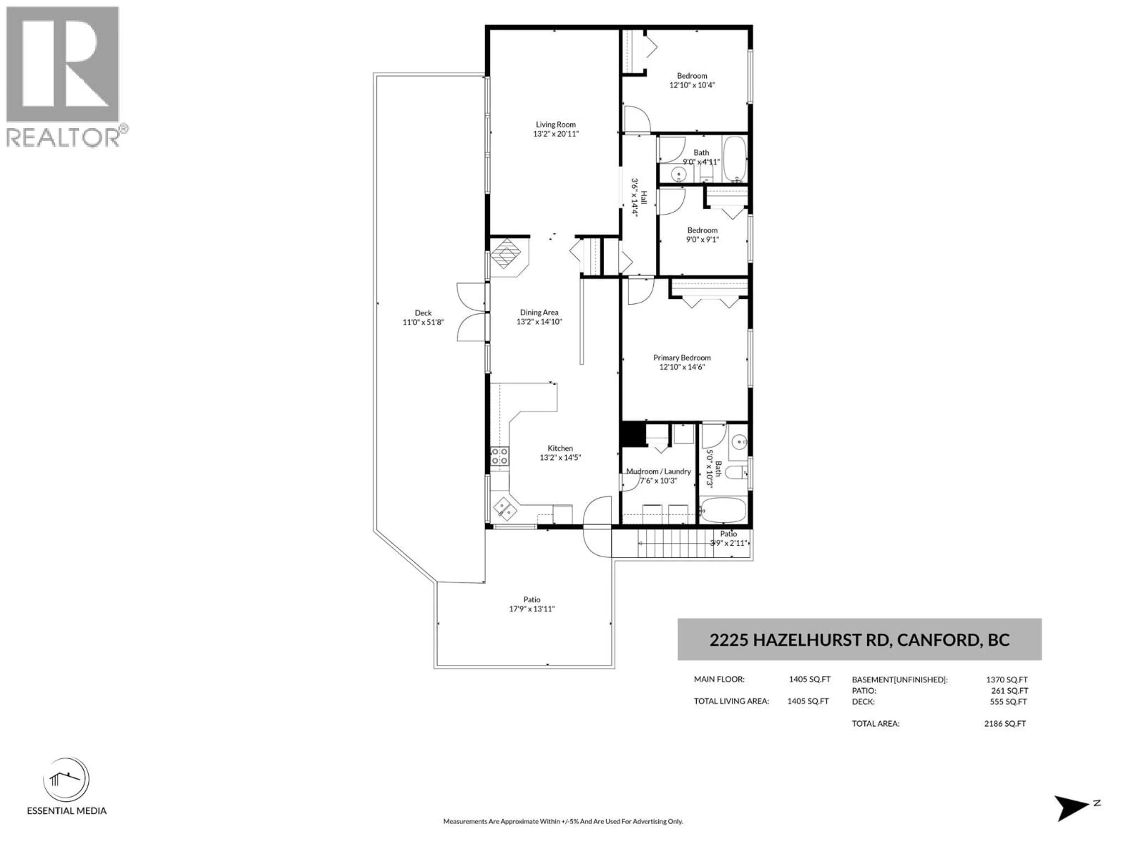Floor plan for 2225 HAZELHURST ROAD, Merritt British Columbia V1K1N7