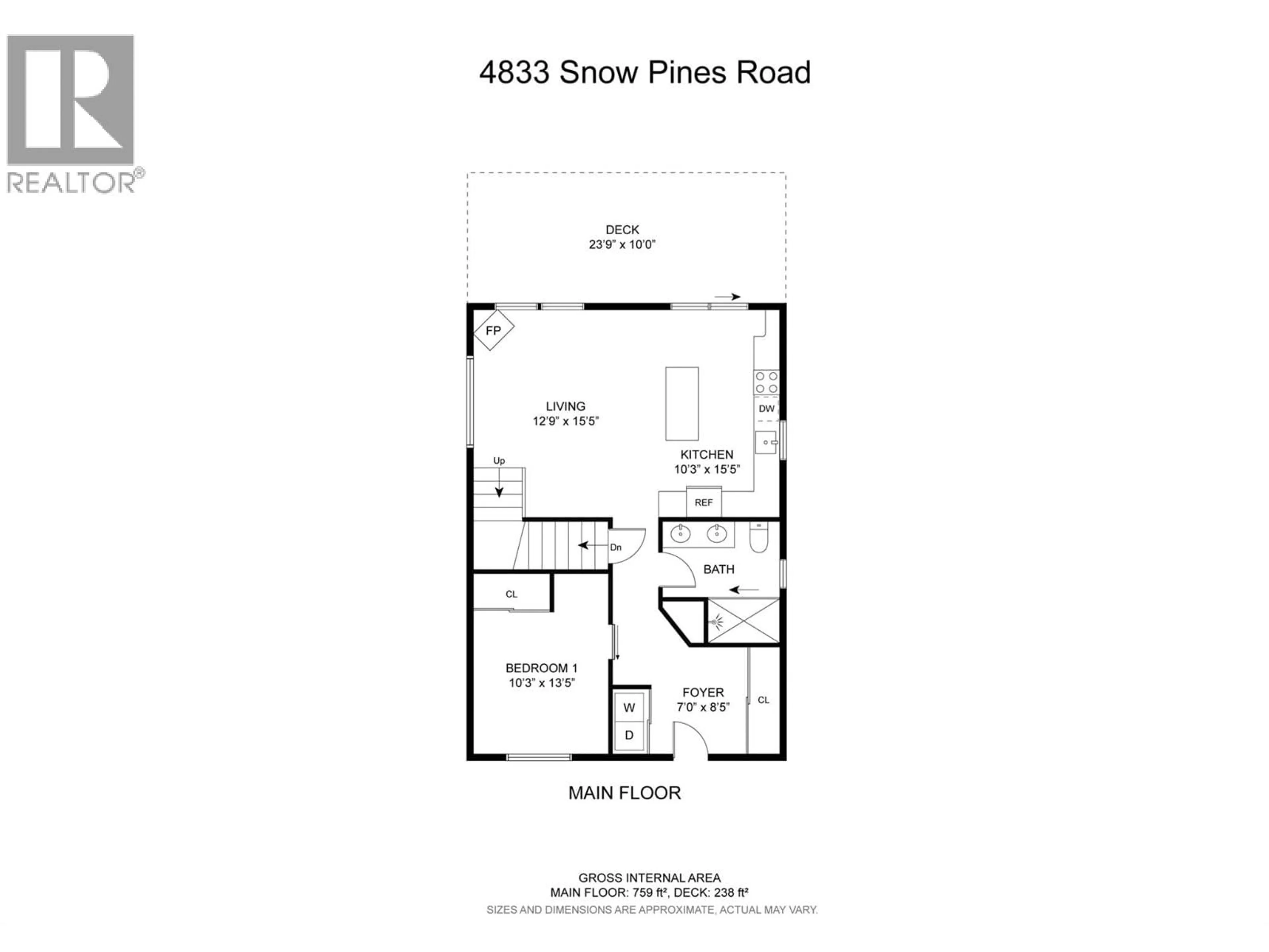 Floor plan for 4833 SNOW PINES ROAD, Big White British Columbia V1P1T4