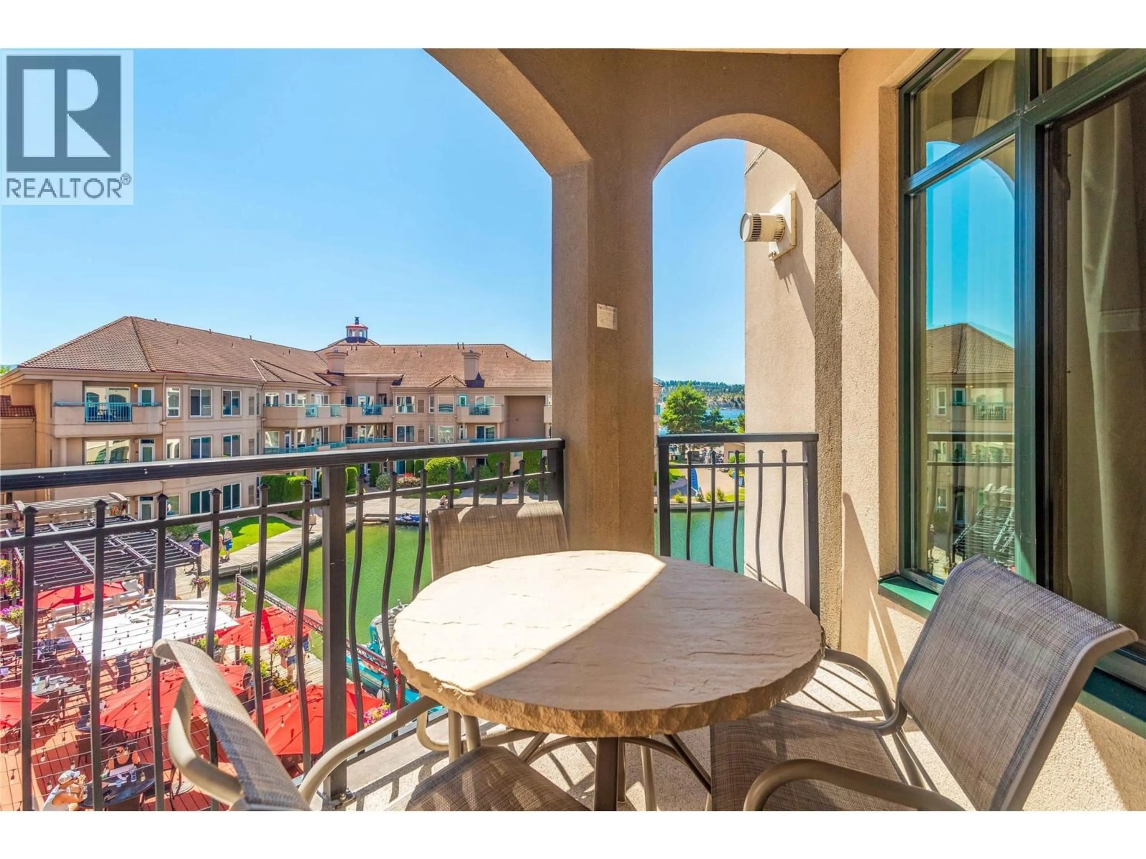 Balcony in the apartment, water/lake/river/ocean view for 350 L12 - 1288 WATER STREET NORTH, Kelowna British Columbia V1Y9P4