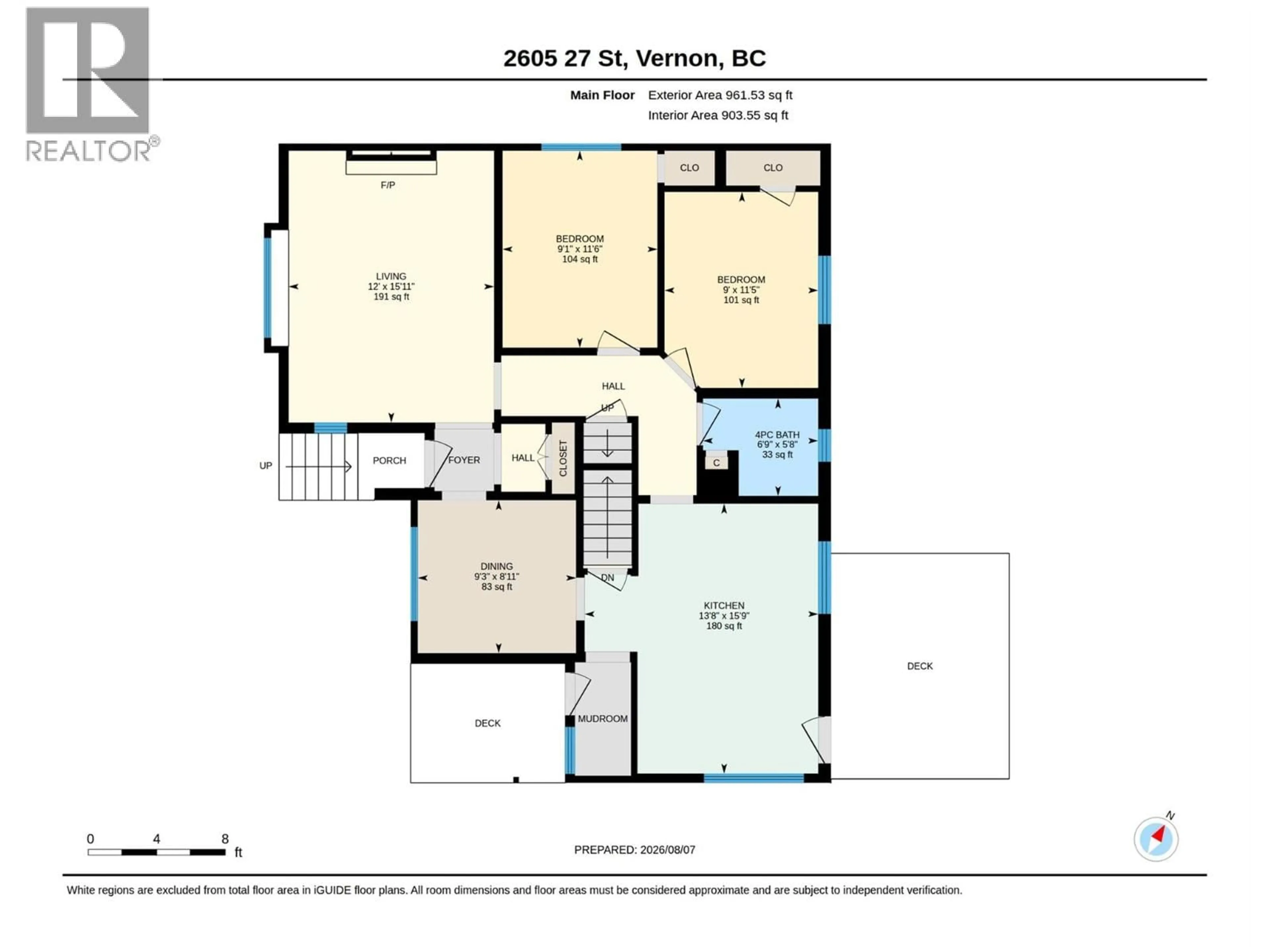 Floor plan for 2605 27 STREET, Vernon British Columbia V1T4W1