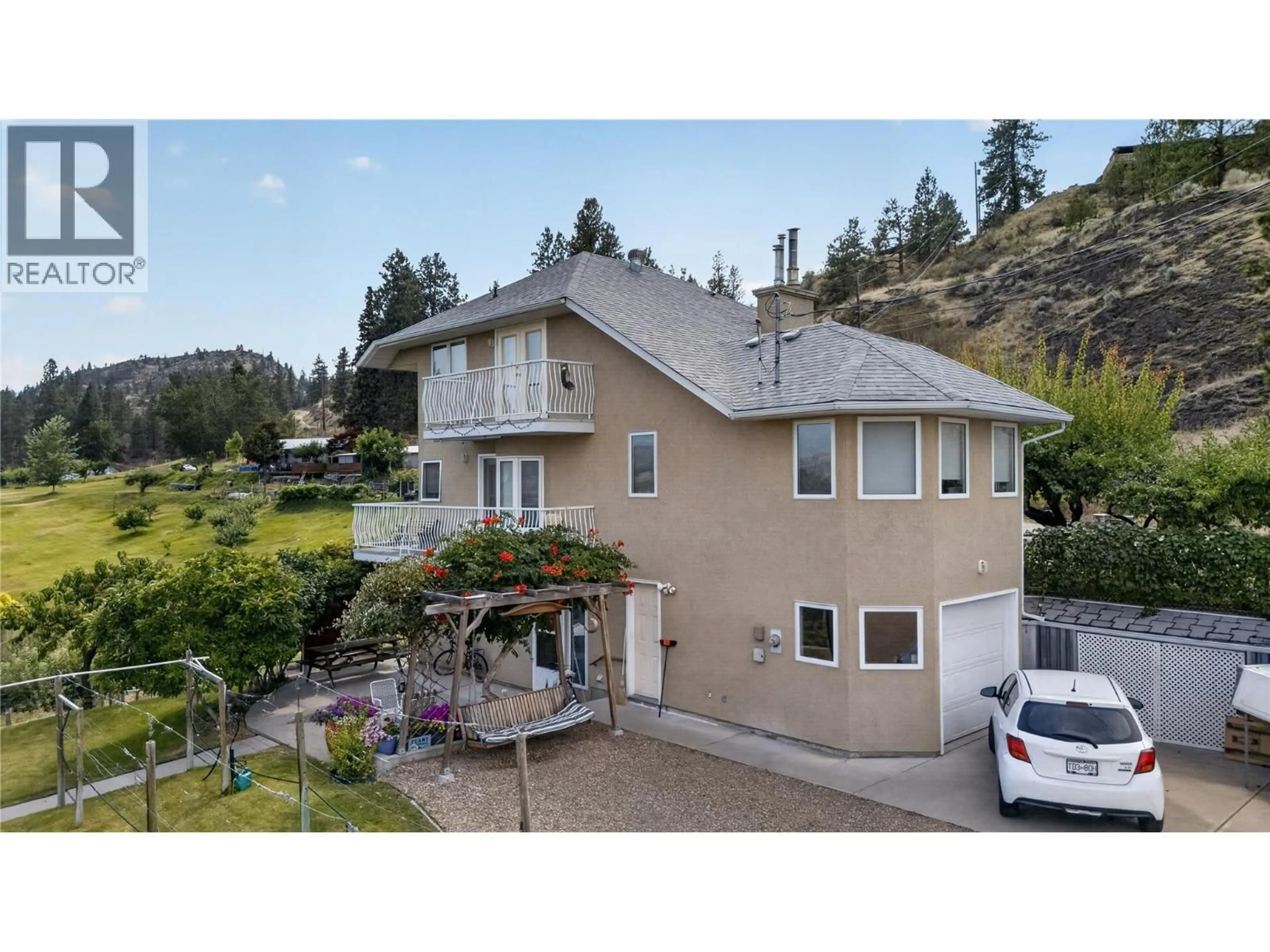 A pic from outside/outdoor area/front of a property/back of a property/a pic from drone, mountain view for 119 DOGWOOD AVENUE, Kaleden British Columbia V0H1K0