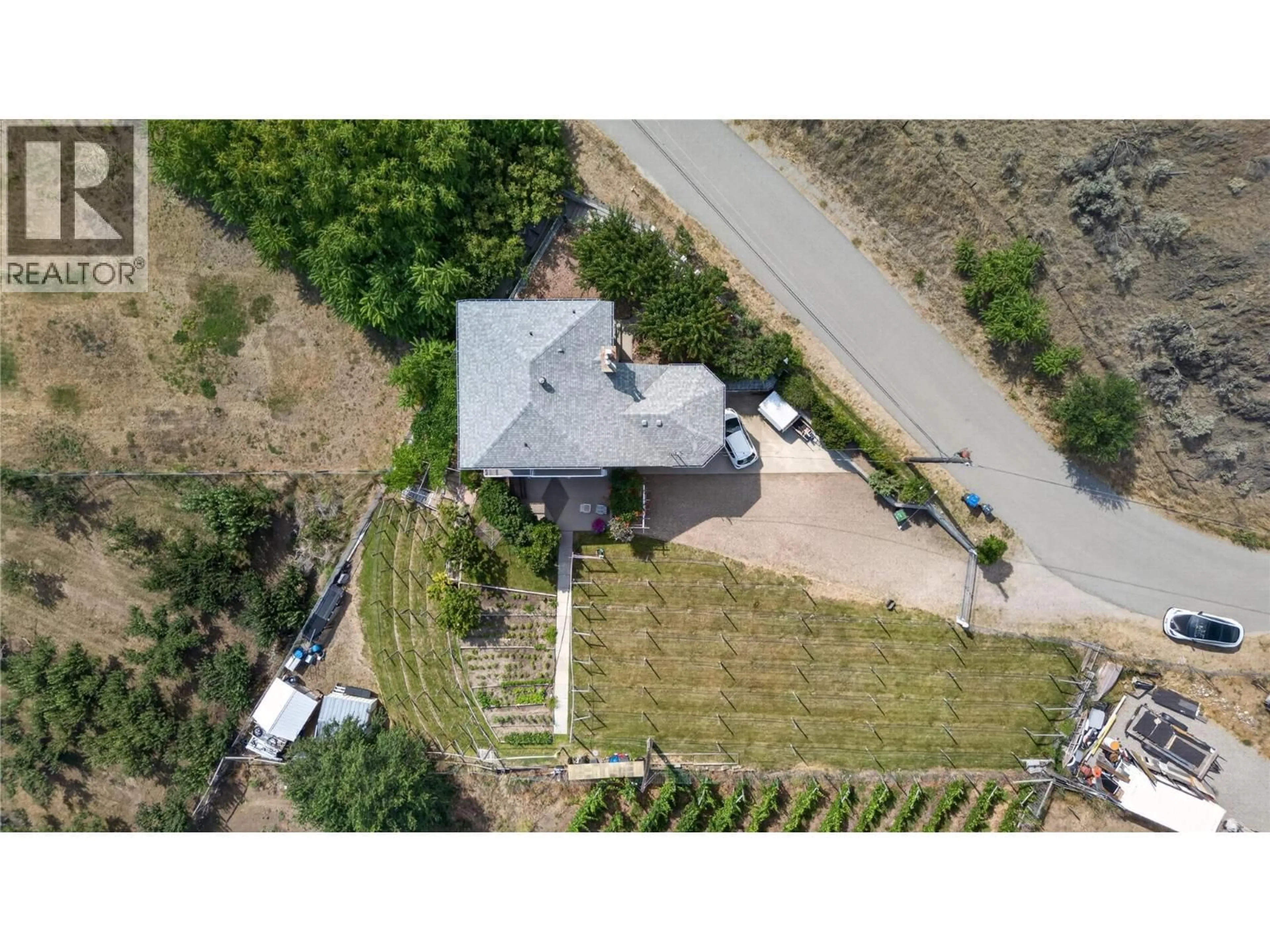 A pic from outside/outdoor area/front of a property/back of a property/a pic from drone, street for 119 DOGWOOD AVENUE, Kaleden British Columbia V0H1K0