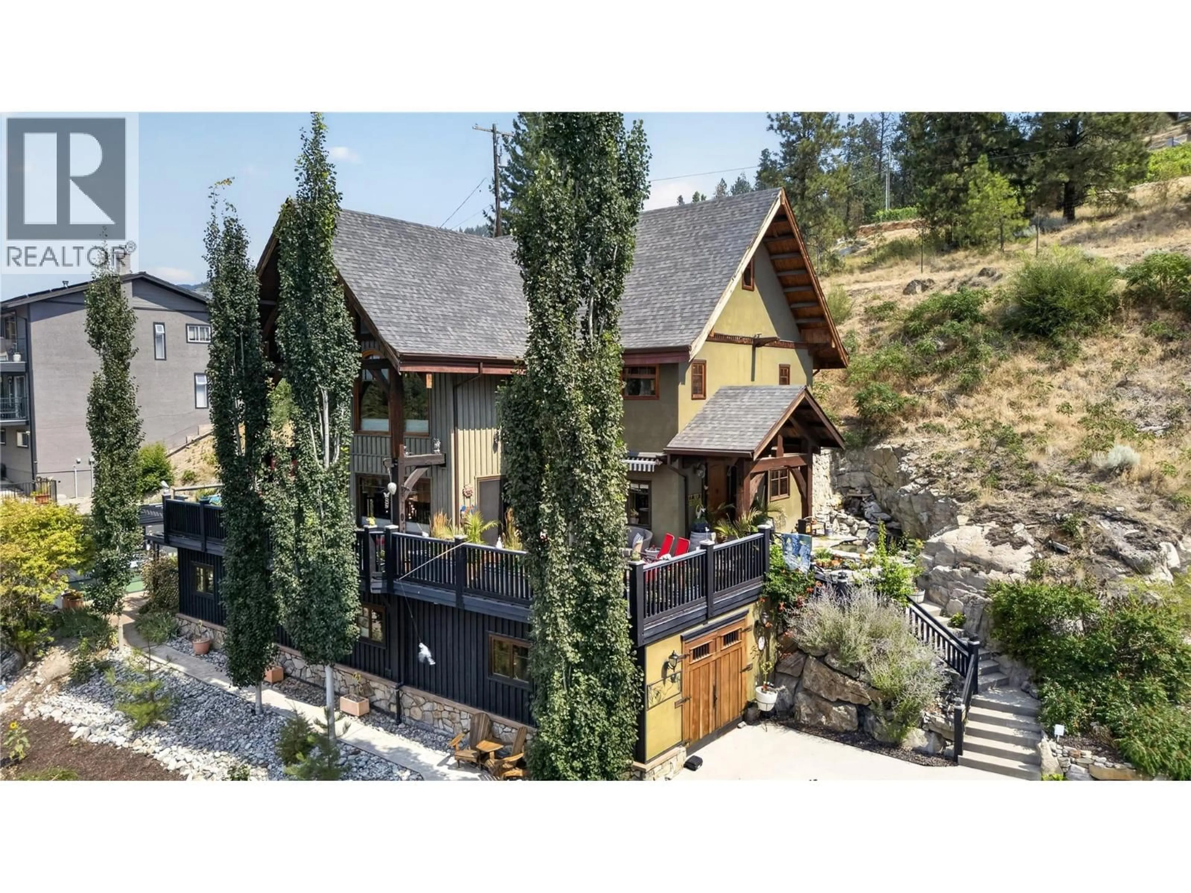 A pic from outside/outdoor area/front of a property/back of a property/a pic from drone, mountain view for 3264 NARAMATA ROAD, Naramata British Columbia V0H1N1