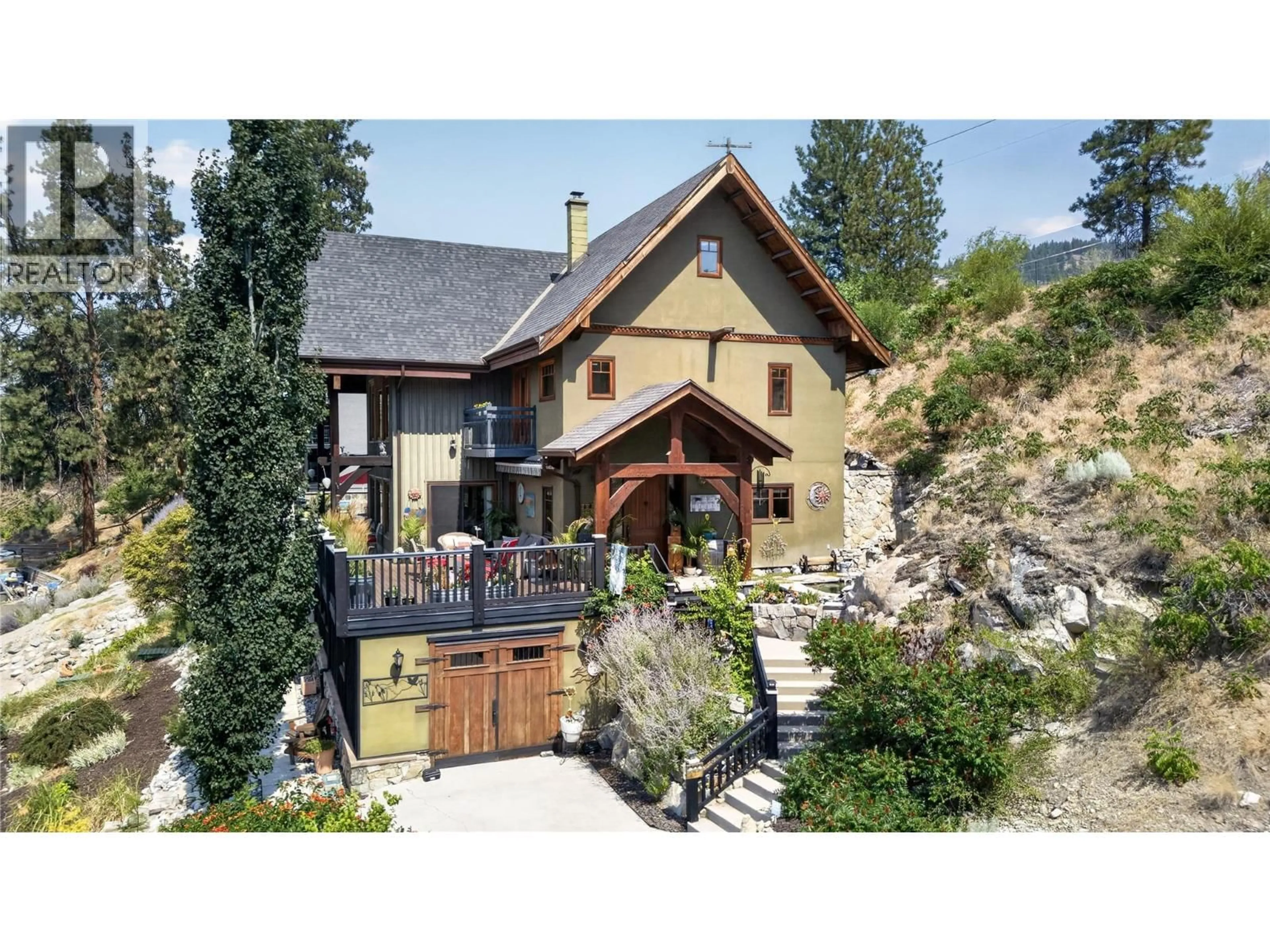 A pic from outside/outdoor area/front of a property/back of a property/a pic from drone, mountain view for 3264 NARAMATA ROAD, Naramata British Columbia V0H1N1