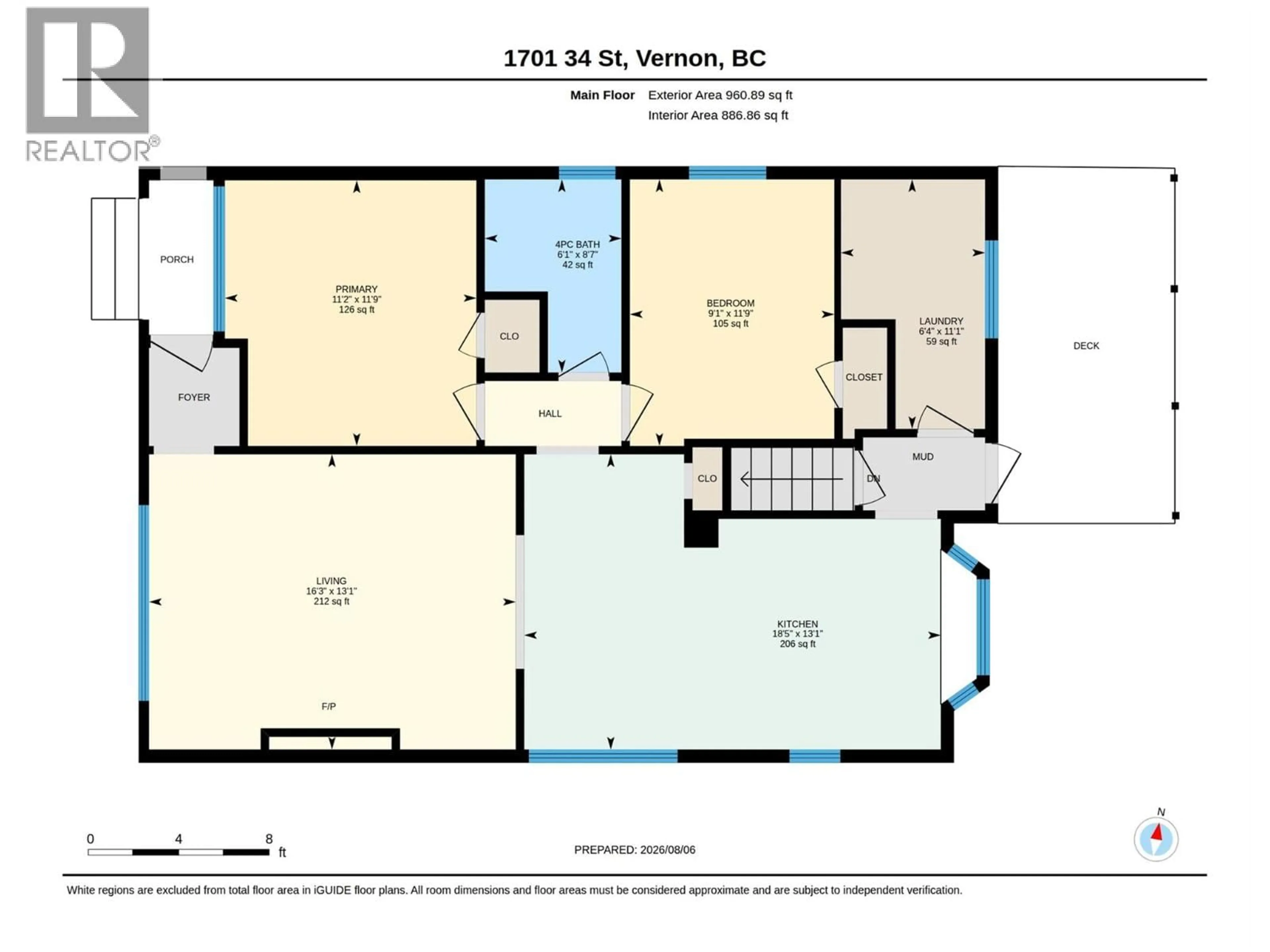 Floor plan for 1701 34 STREET, Vernon British Columbia V1T5V7