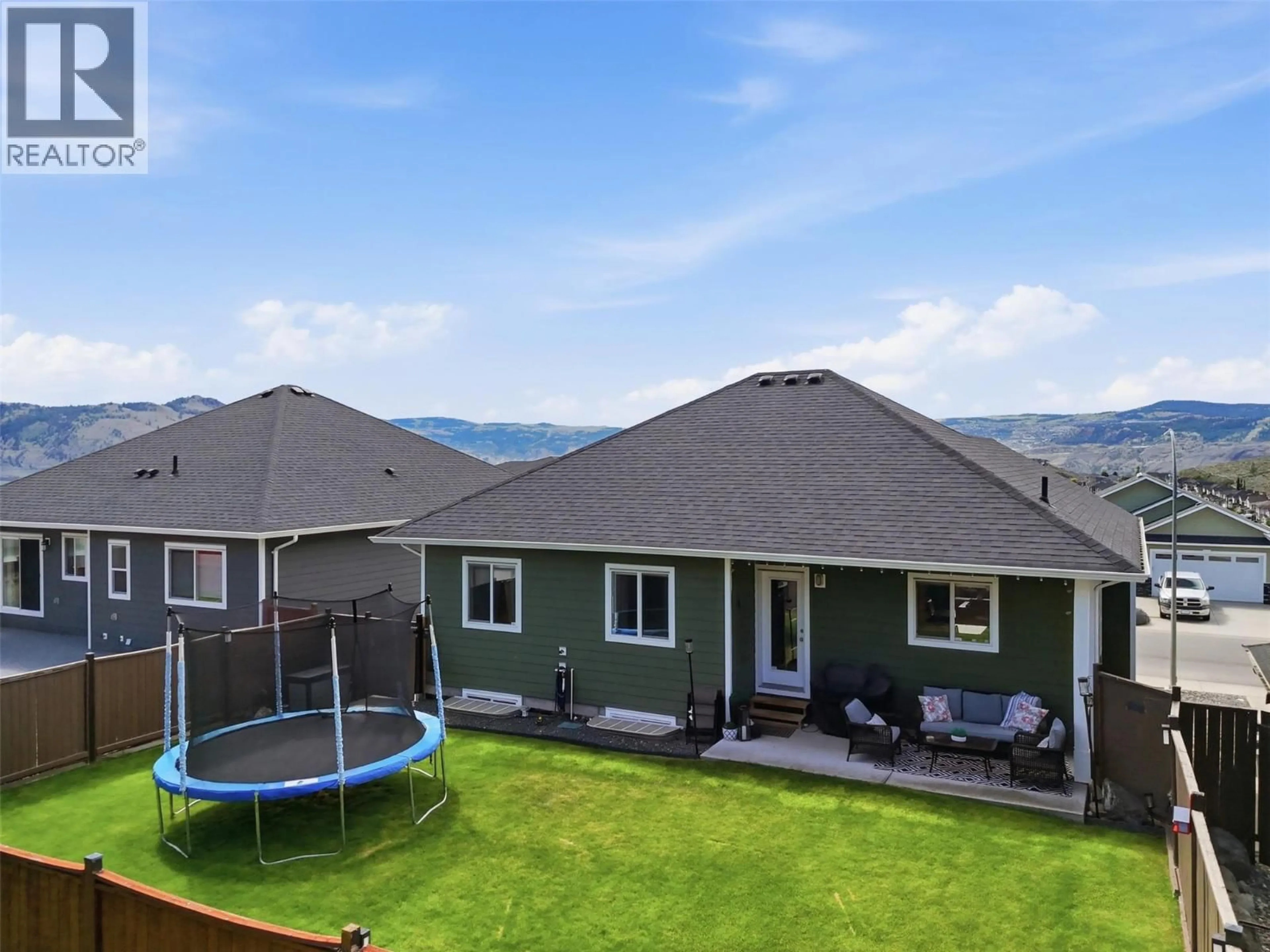 A pic from outside/outdoor area/front of a property/back of a property/a pic from drone, mountain view for 2109 DOUBLETREE CRESCENT, Kamloops British Columbia V2B0E9