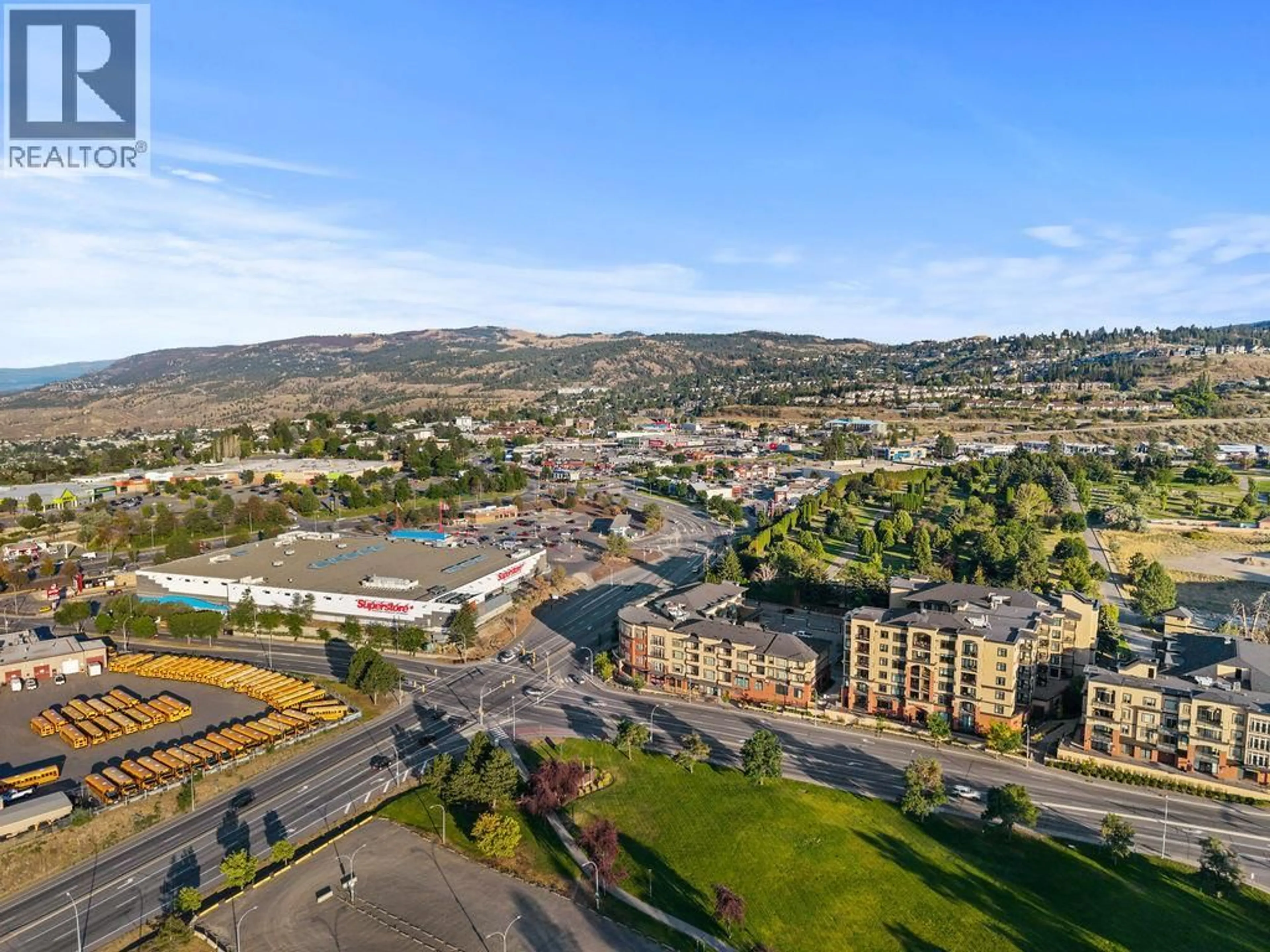 A pic from outside/outdoor area/front of a property/back of a property/a pic from drone, mountain view for 404 - 765 MCGILL ROAD, Kamloops British Columbia V2C0B7