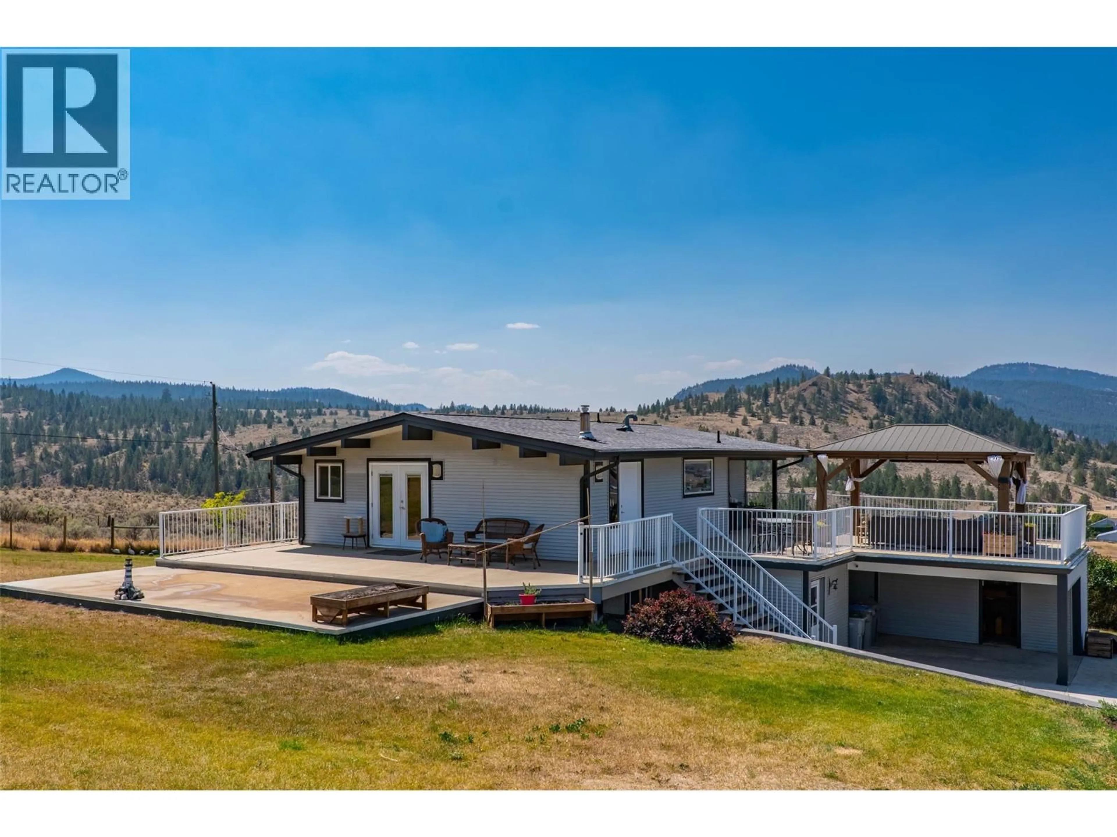 A pic from outside/outdoor area/front of a property/back of a property/a pic from drone, mountain view for 2080 ROBBINS RANGE ROAD, Kamloops British Columbia V2C6W1