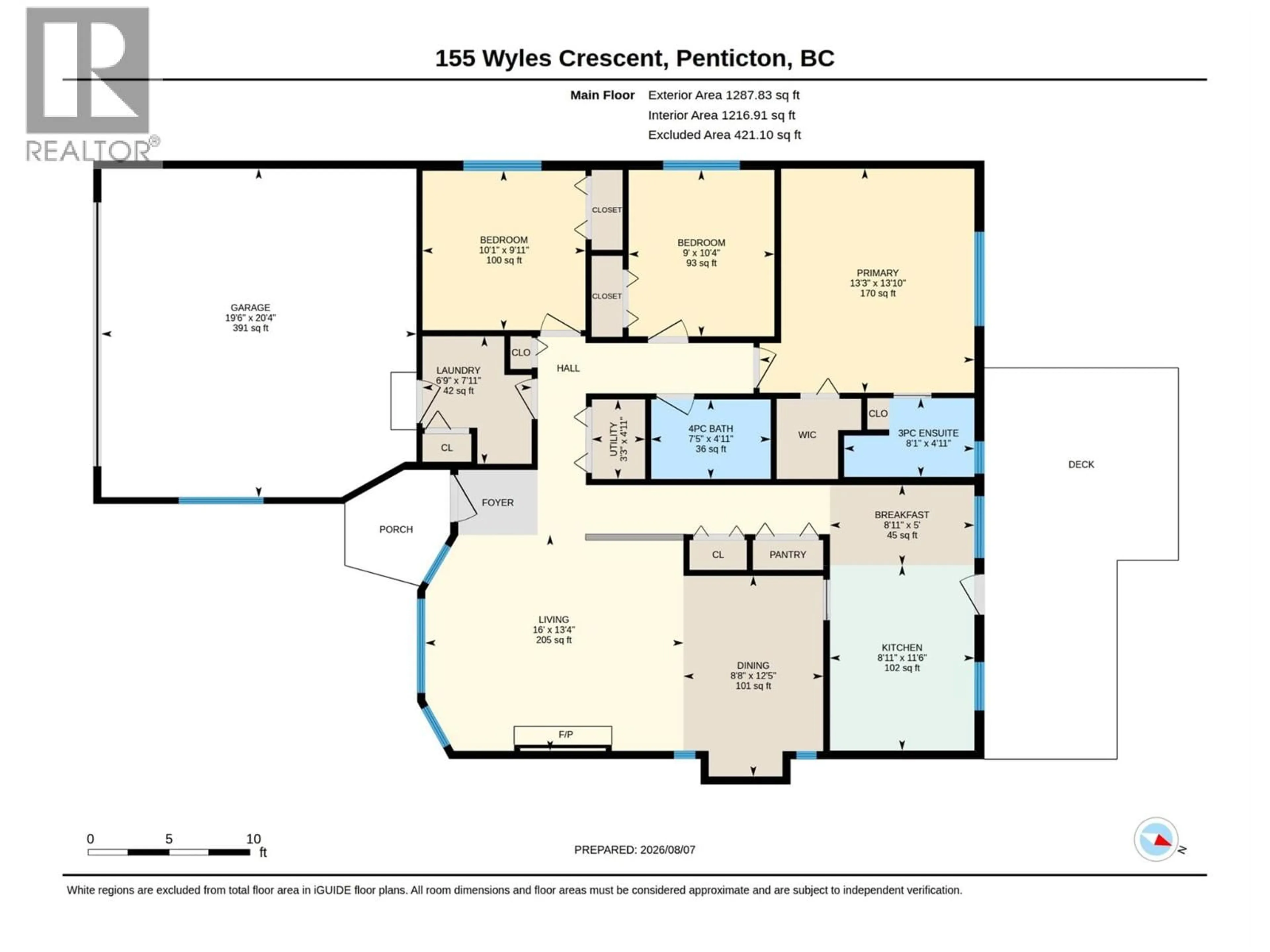 Floor plan for 155 WYLES CRESCENT, Penticton British Columbia V2A8M3