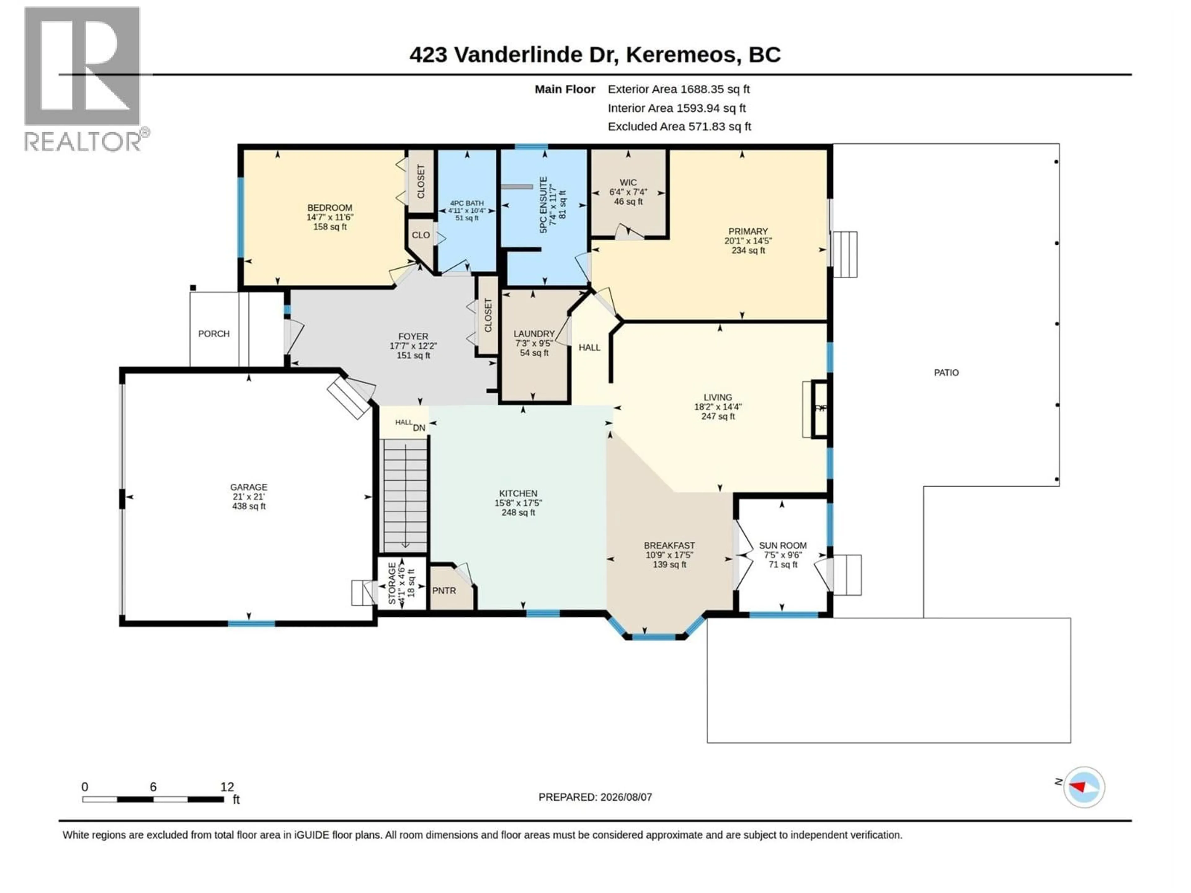 Floor plan for 423 VANDERLINDE DRIVE, Keremeos British Columbia V0X1N2