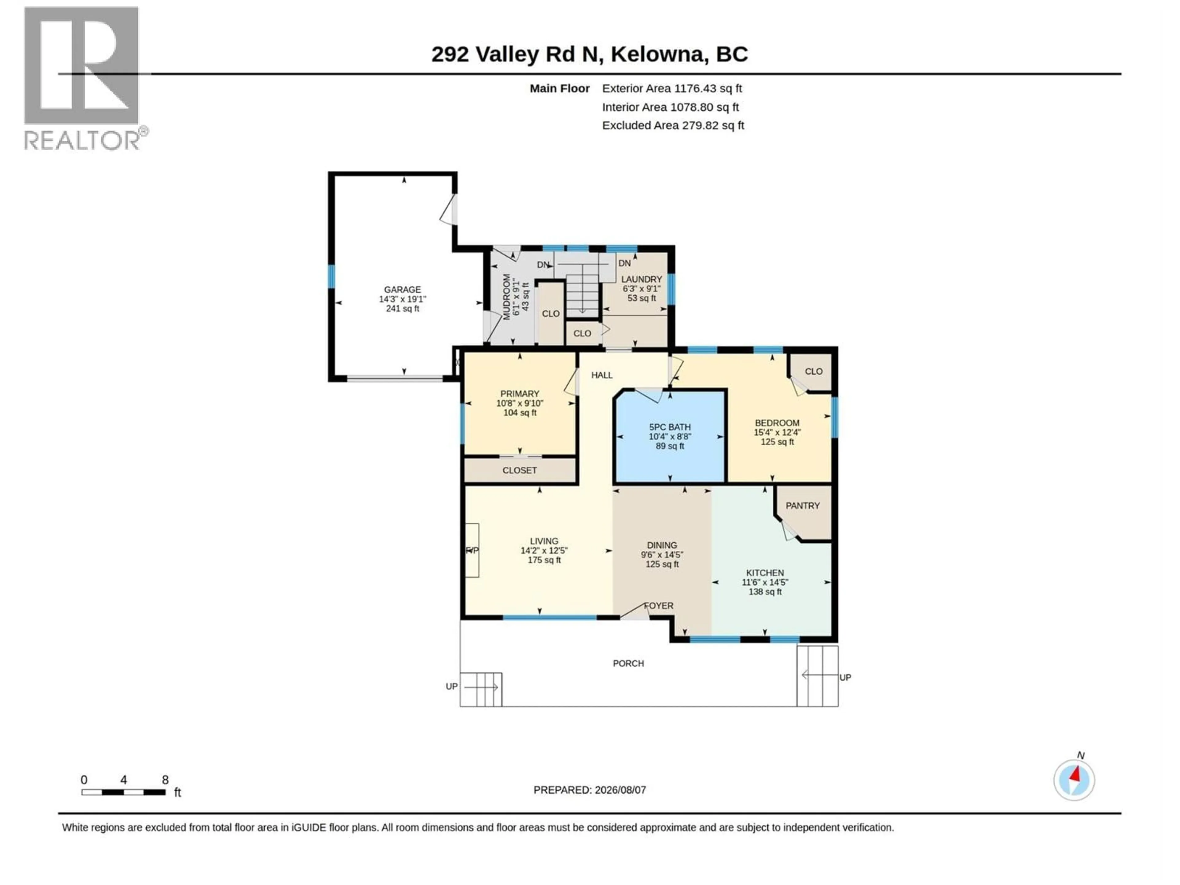 Floor plan for 292 VALLEY ROAD NORTH, Kelowna British Columbia V1V2G1