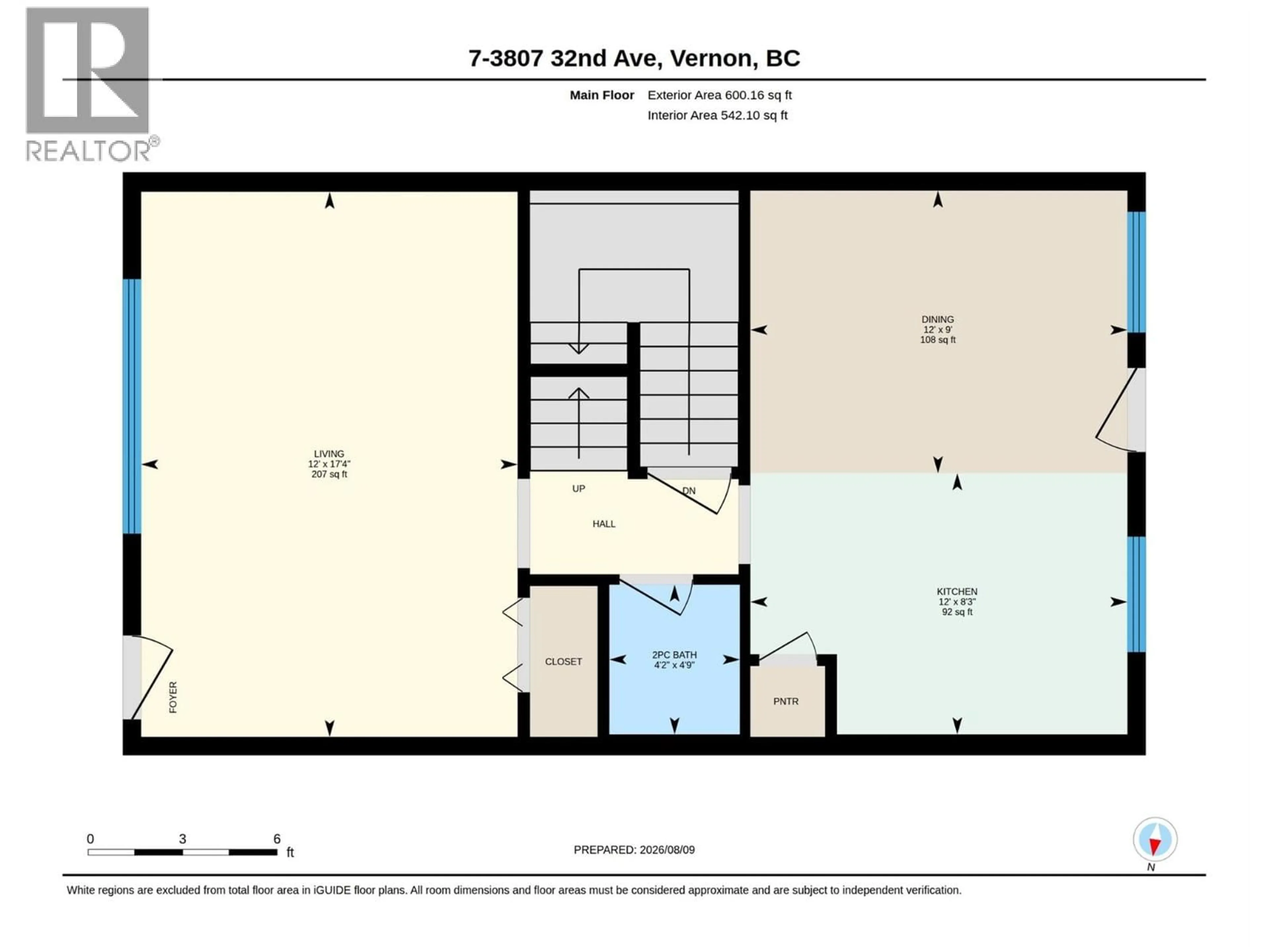 Floor plan for 7 - 3807 32 AVENUE, Vernon British Columbia V1T2N2