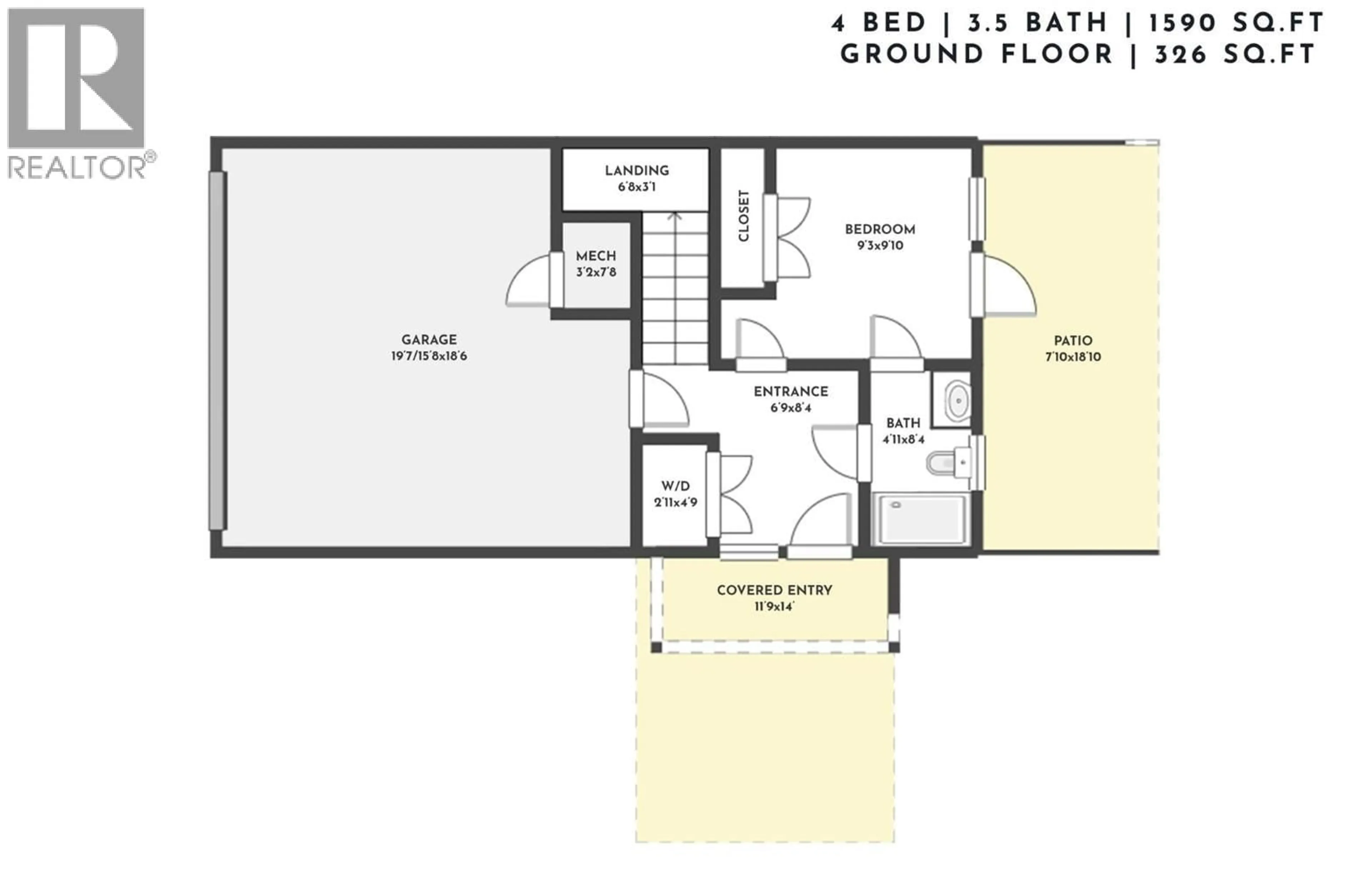 Floor plan for 7 - 235 TAYLOR ROAD, Kelowna British Columbia V1X4G1