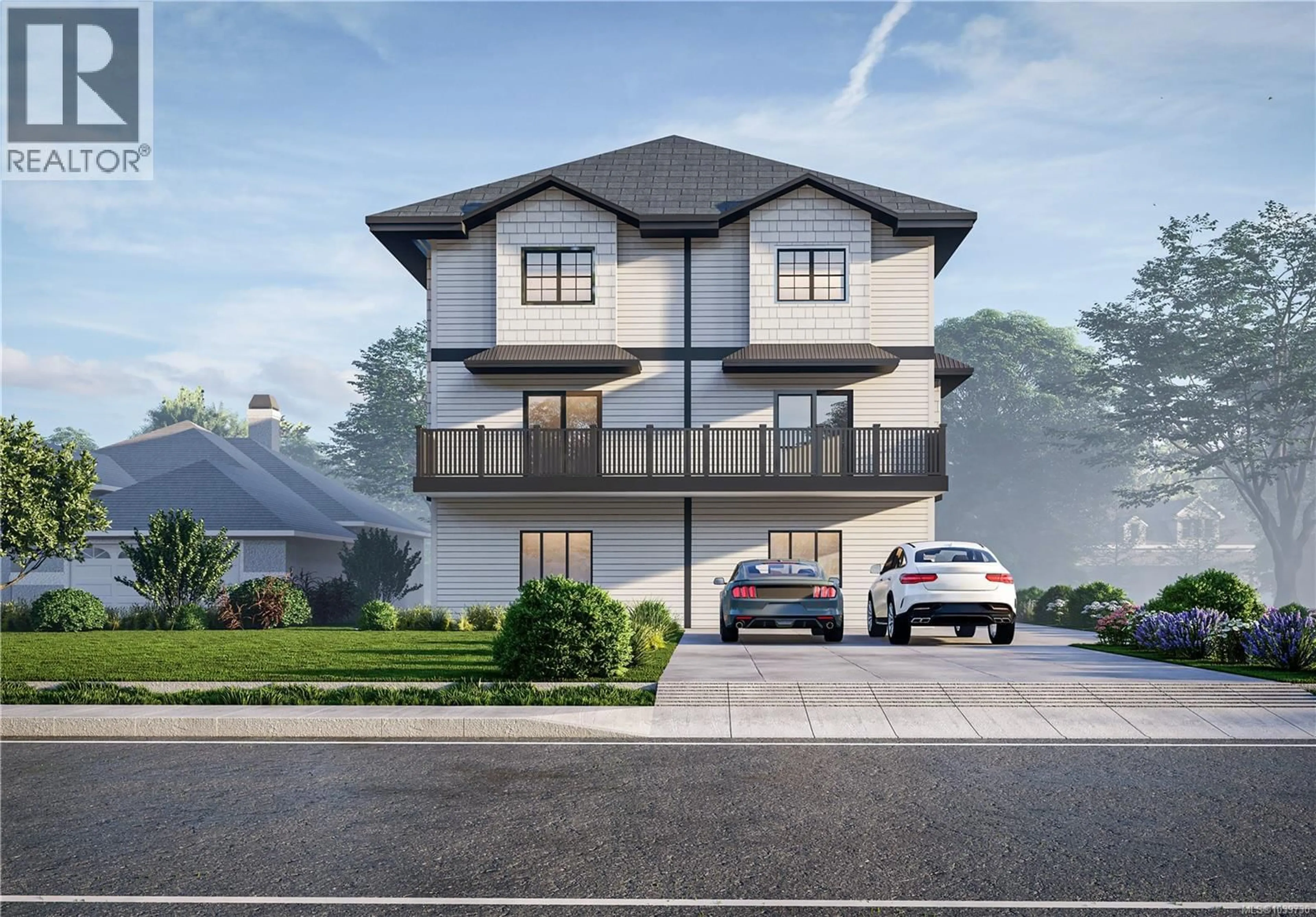 Home with vinyl exterior material, street for 4 - 913 DALE STREET, Saanich British Columbia V8X2V9