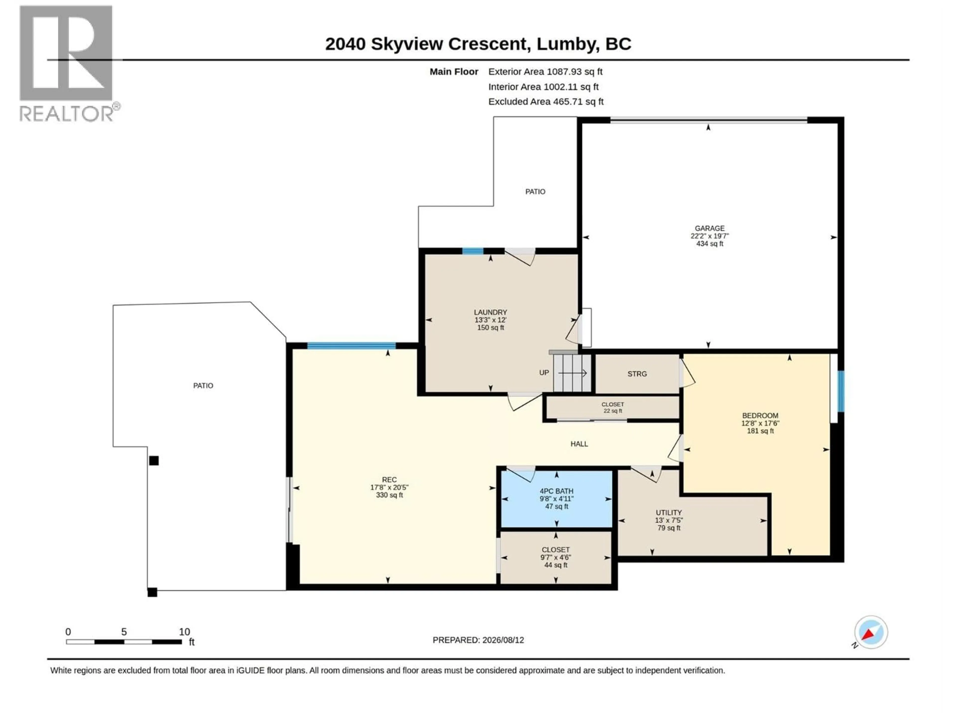 Floor plan for 2040 SKYVIEW CRESCENT, Lumby British Columbia V0E2G0