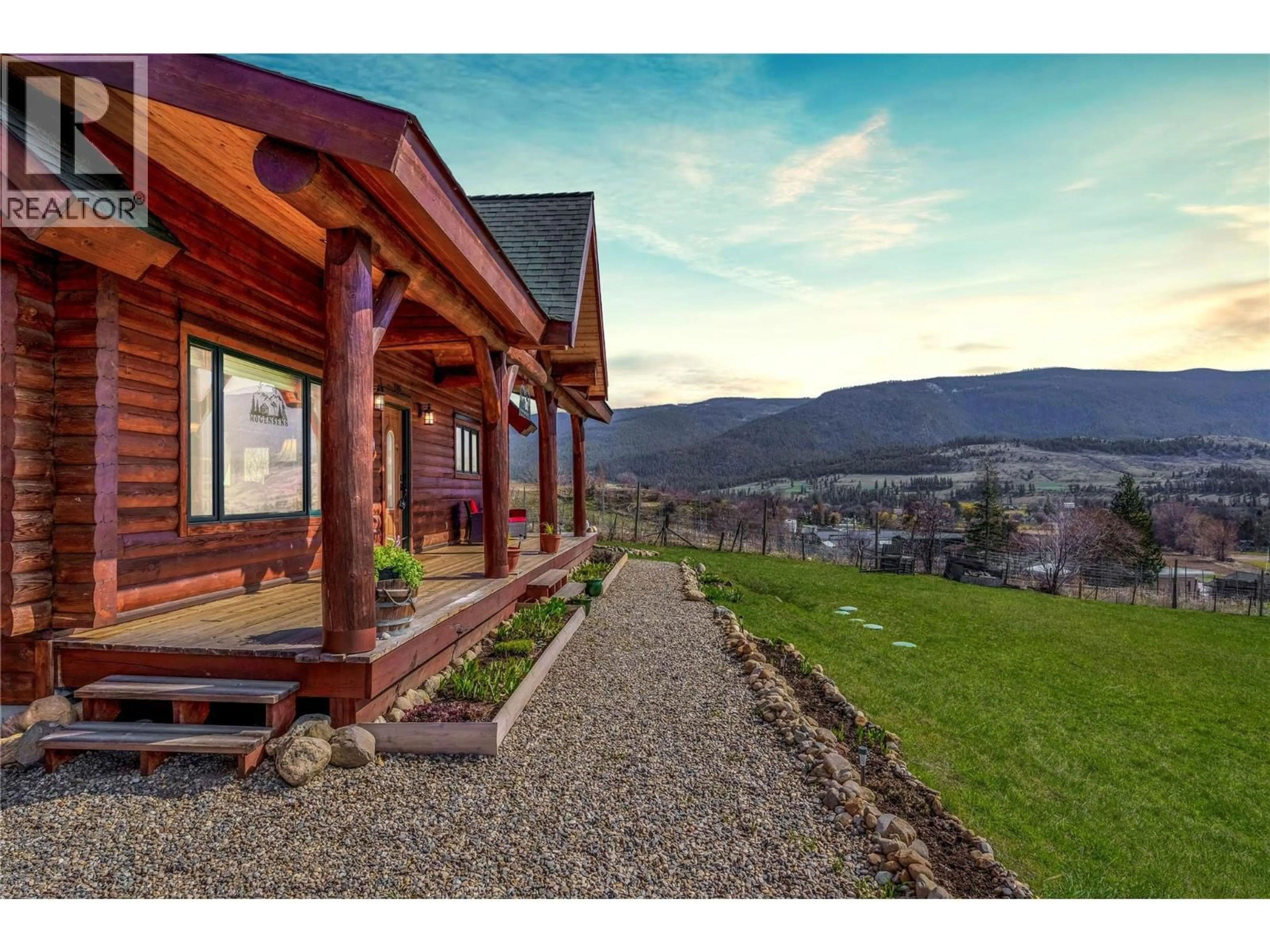 A pic from outside/outdoor area/front of a property/back of a property/a pic from drone, mountain view for 9371 6 HIGHWAY, Coldstream British Columbia V1B3B5
