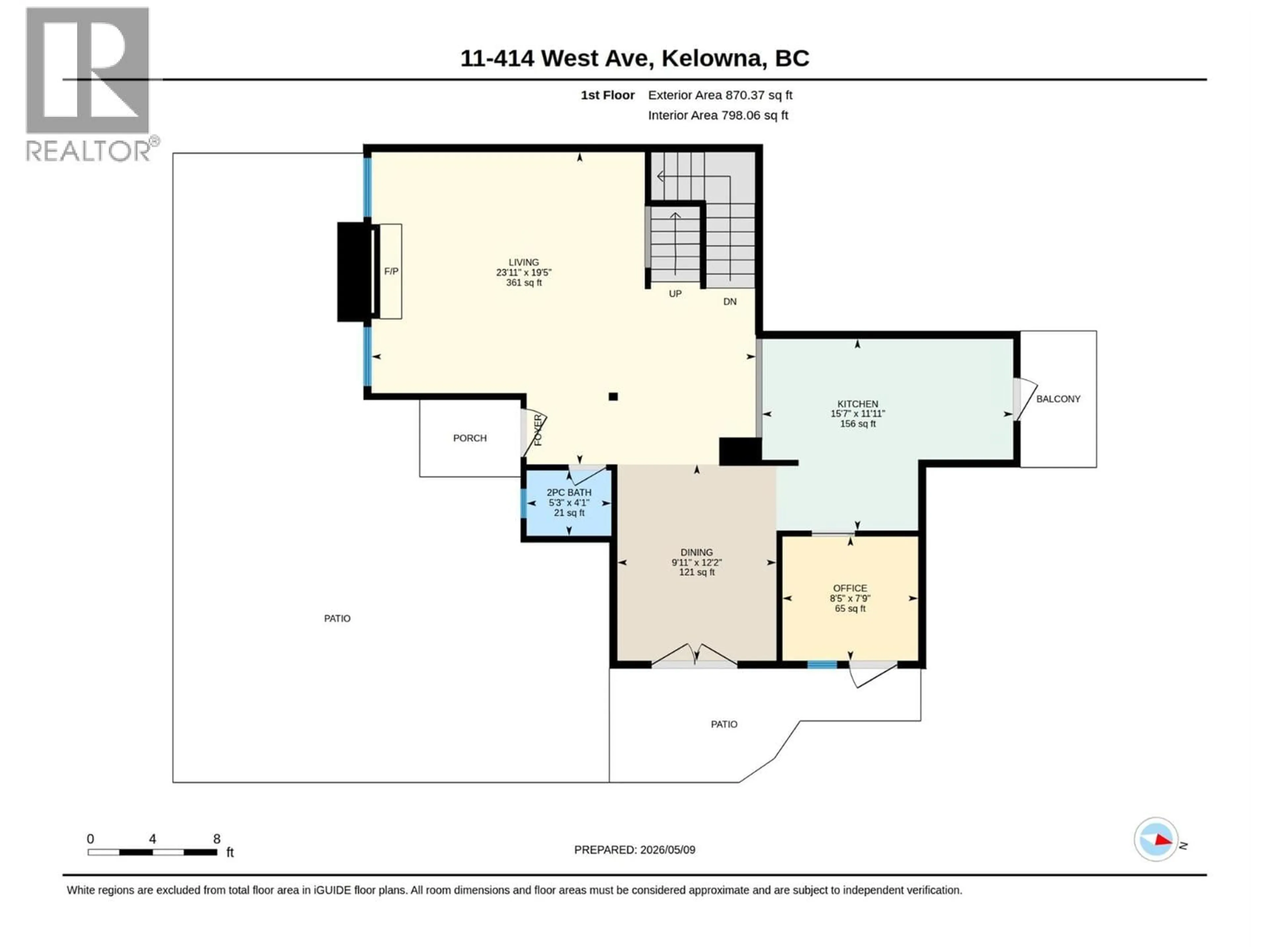 Floor plan for 11 - 414 WEST AVENUE, Kelowna British Columbia V1Y4Z2