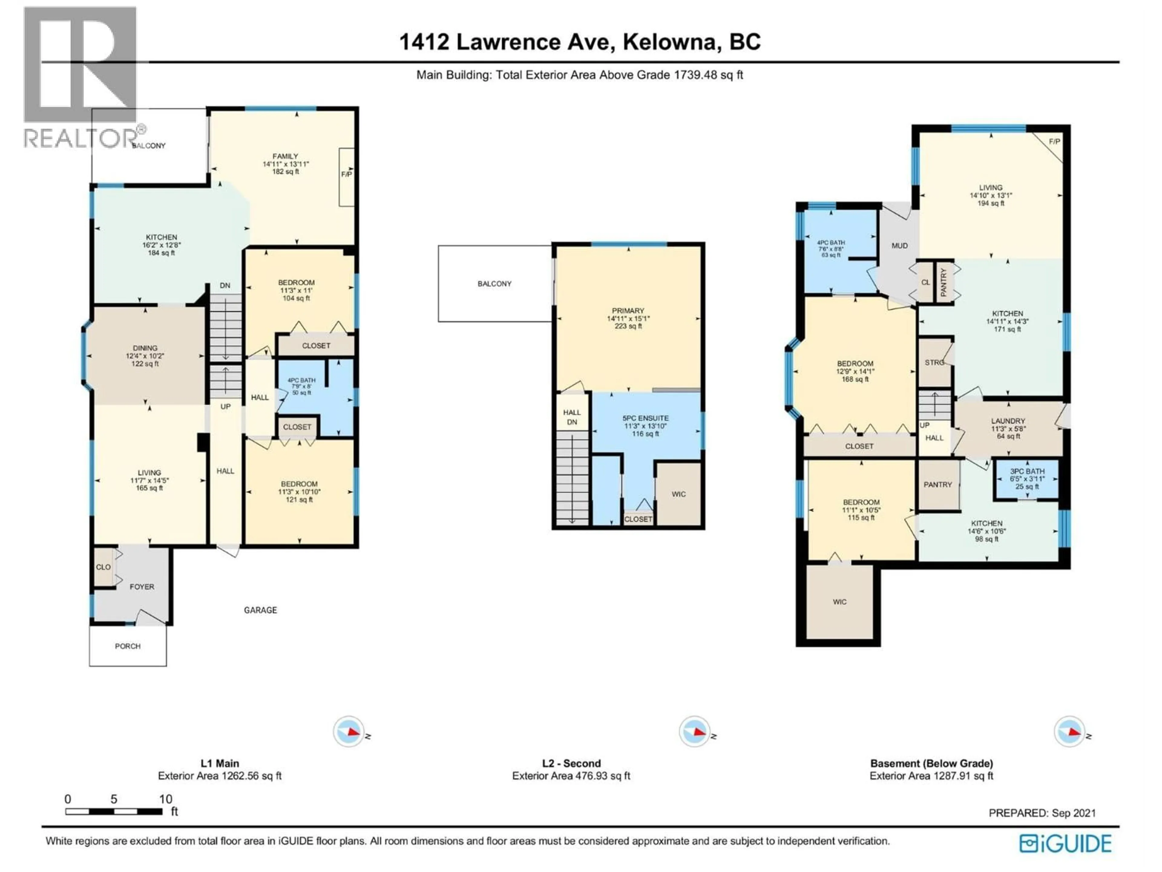 Floor plan for 1412 LAWRENCE AVENUE, Kelowna British Columbia V1Y6M8