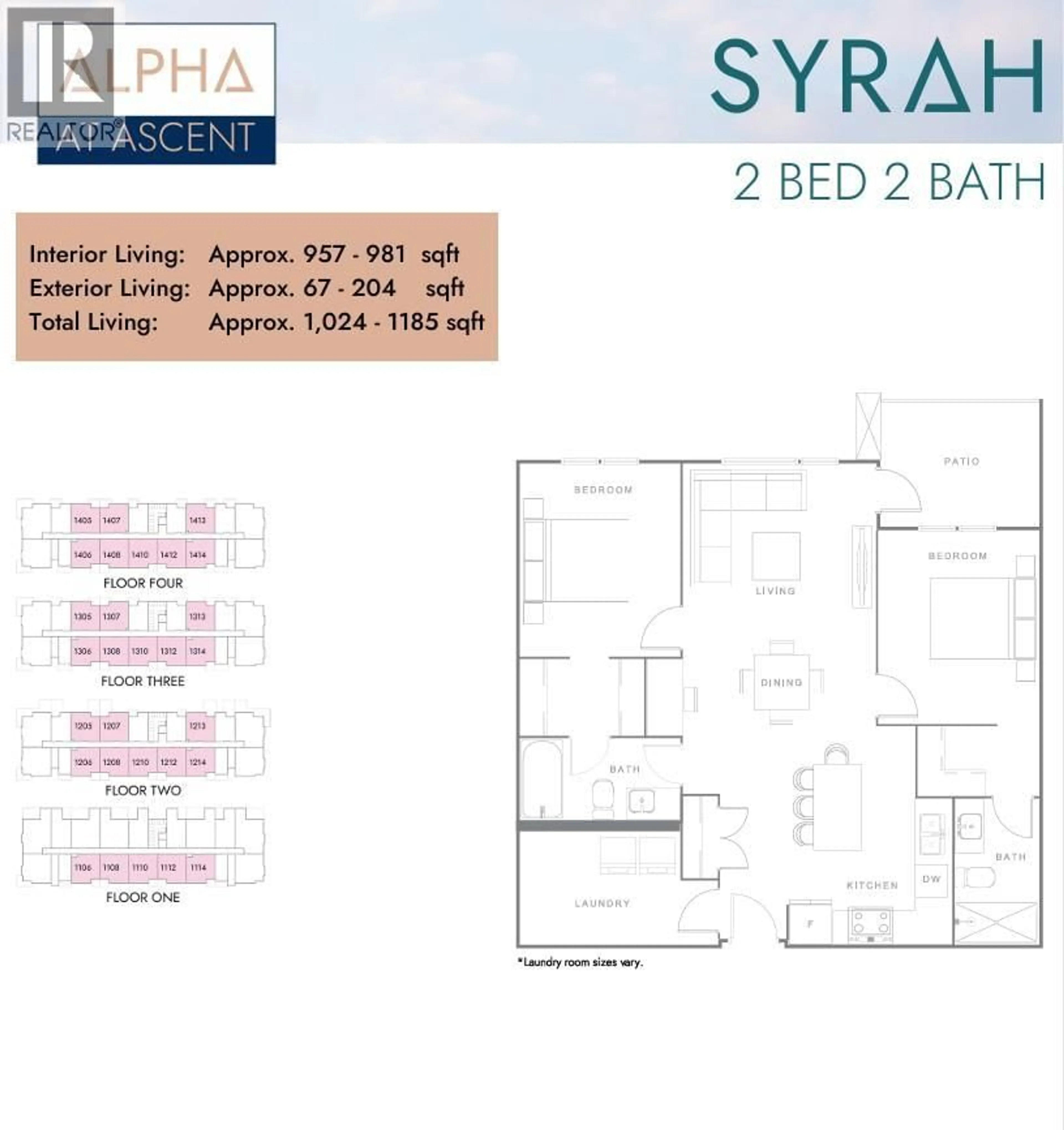 Floor plan for 305 - 1057 FROST ROAD, Kelowna British Columbia V1W0G7