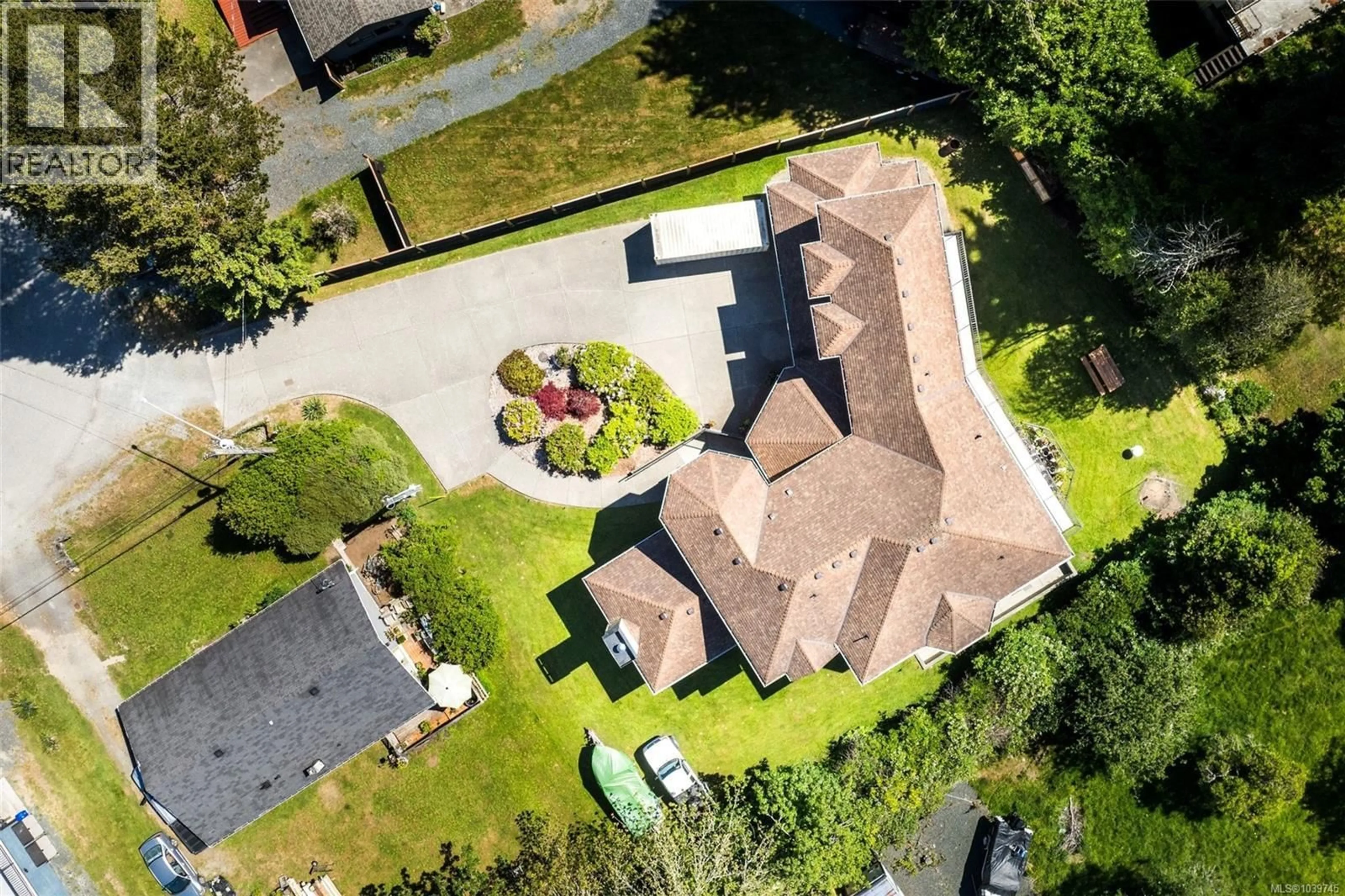 A pic from outside/outdoor area/front of a property/back of a property/a pic from drone, street for 1922 POWLIUK CRESCENT, Sooke British Columbia V9Z0P6