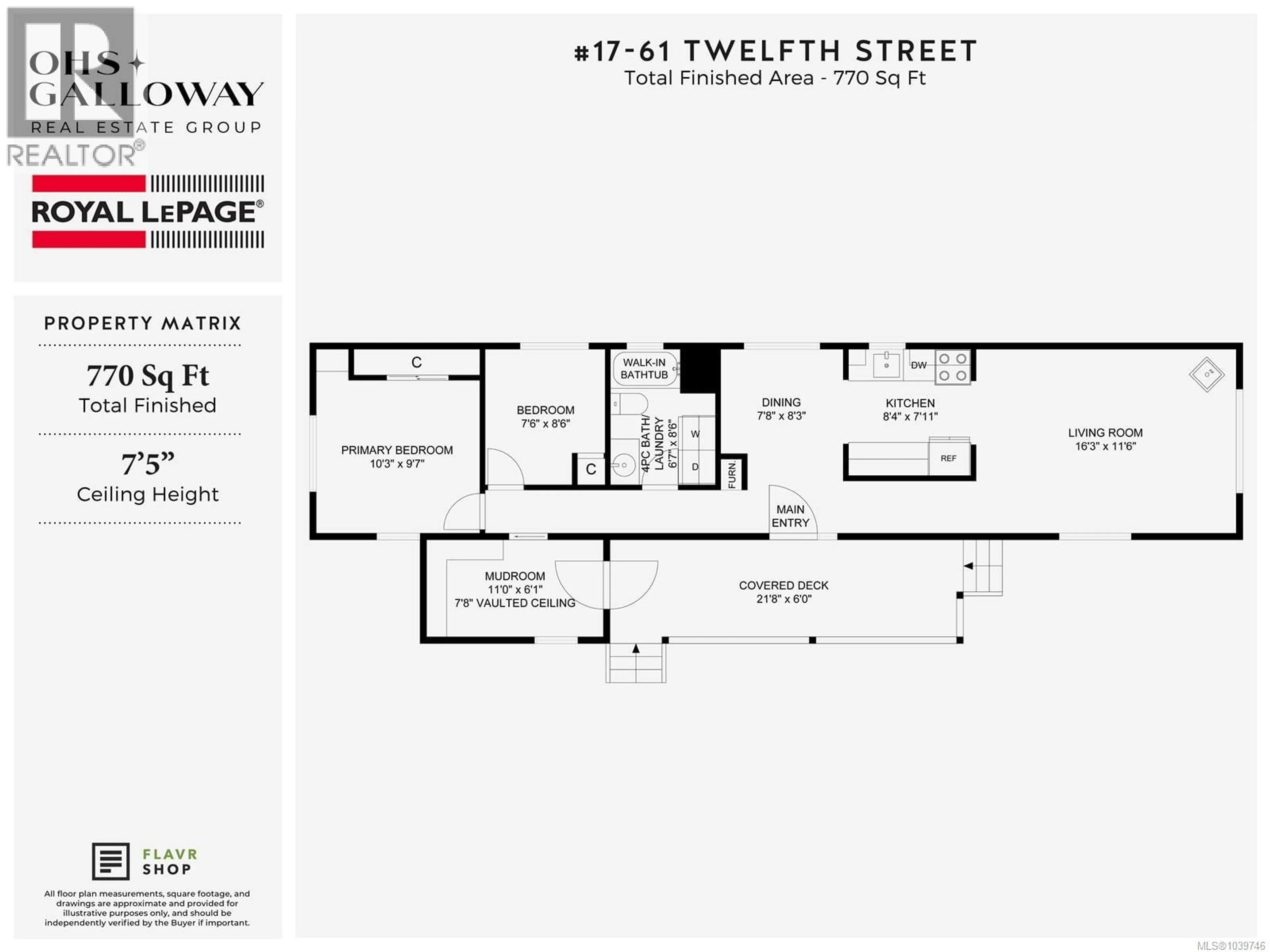Floor plan for 17 - 61 TWELFTH STREET, Nanaimo British Columbia V9R6L2