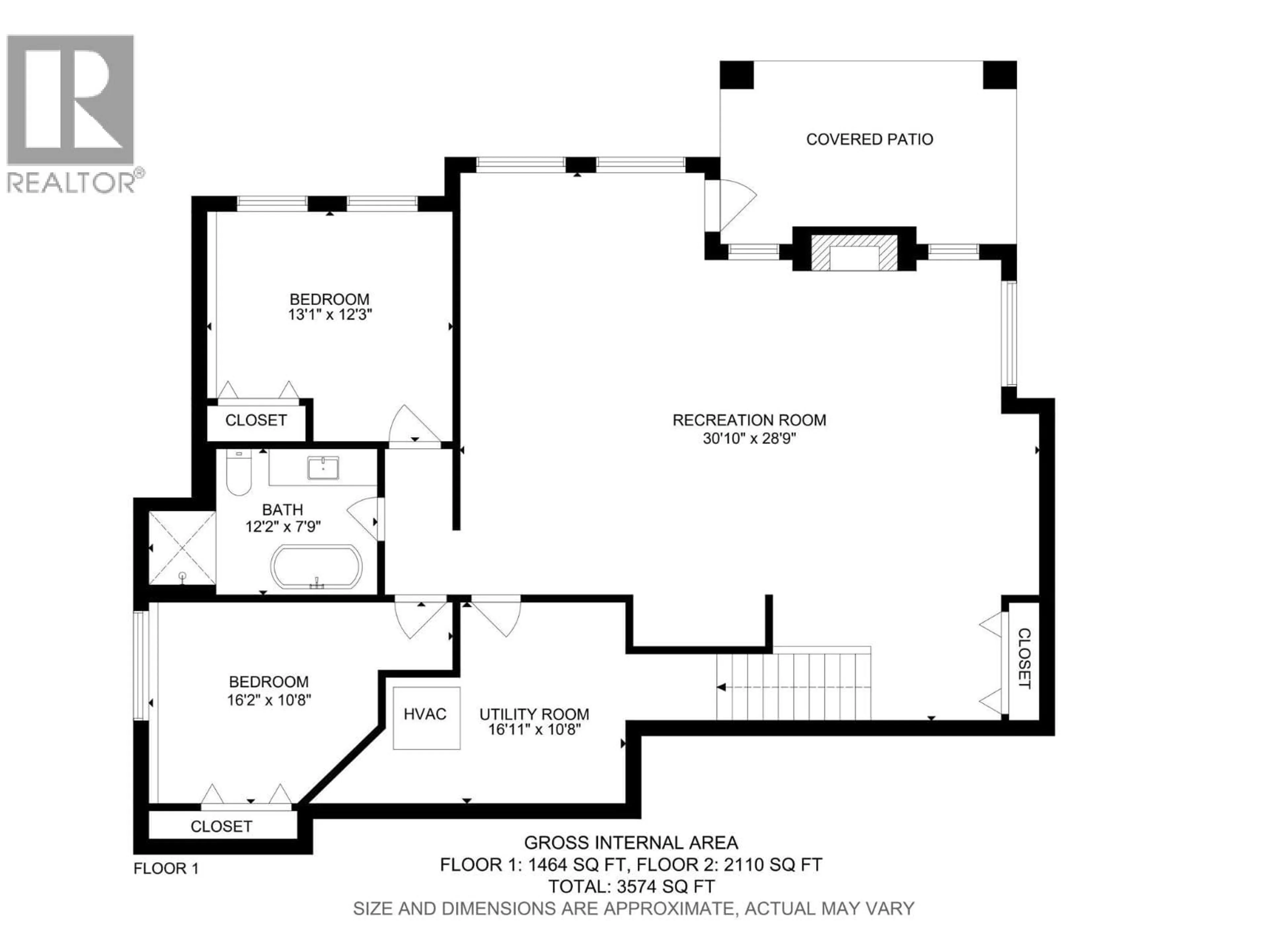 Floor plan for 3 - 2213 WADDINGTON COURT, Kelowna British Columbia V1V2P4