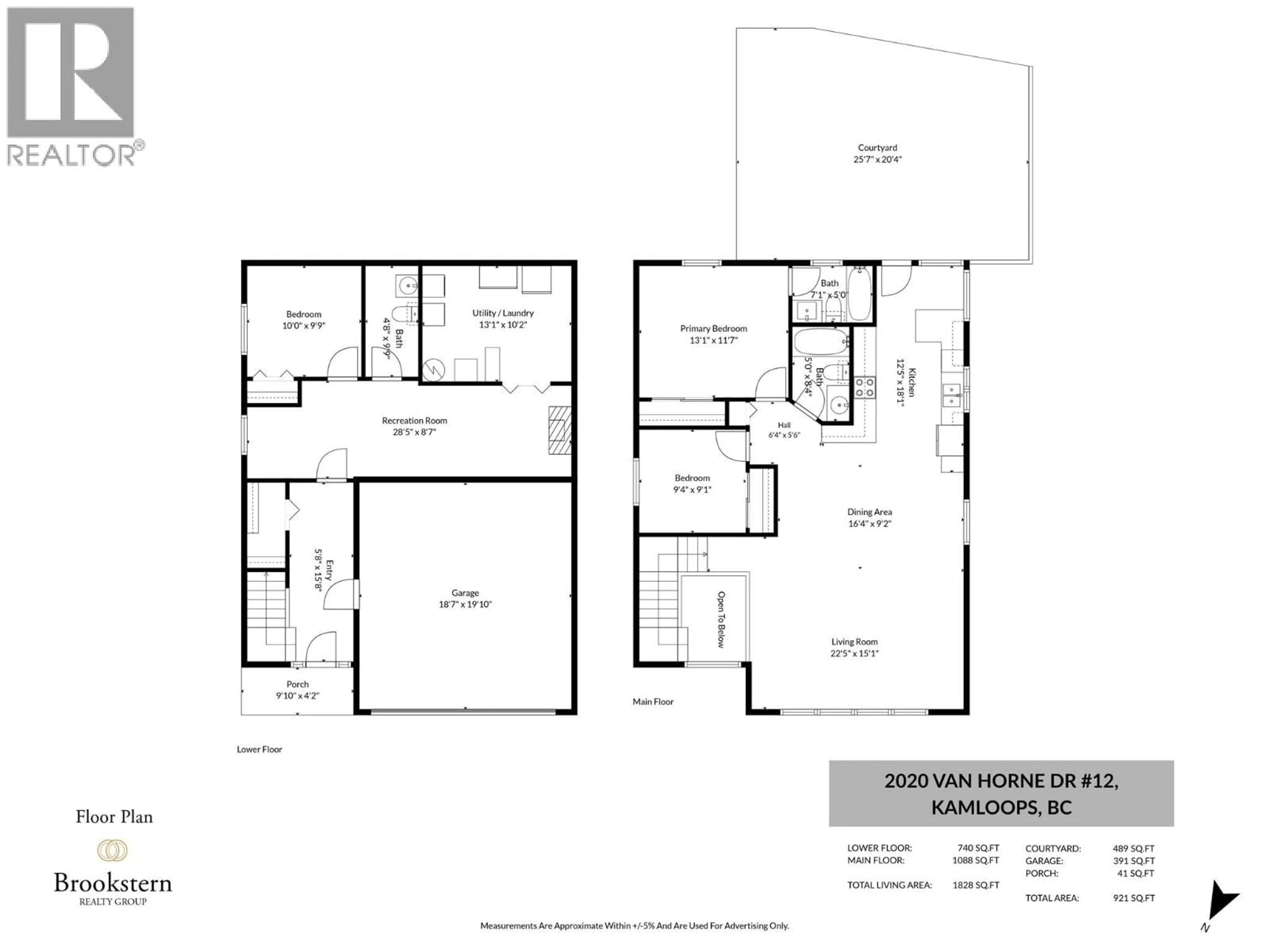 Floor plan for 12 - 2020 VAN HORNE DRIVE, Kamloops British Columbia V1S1G3