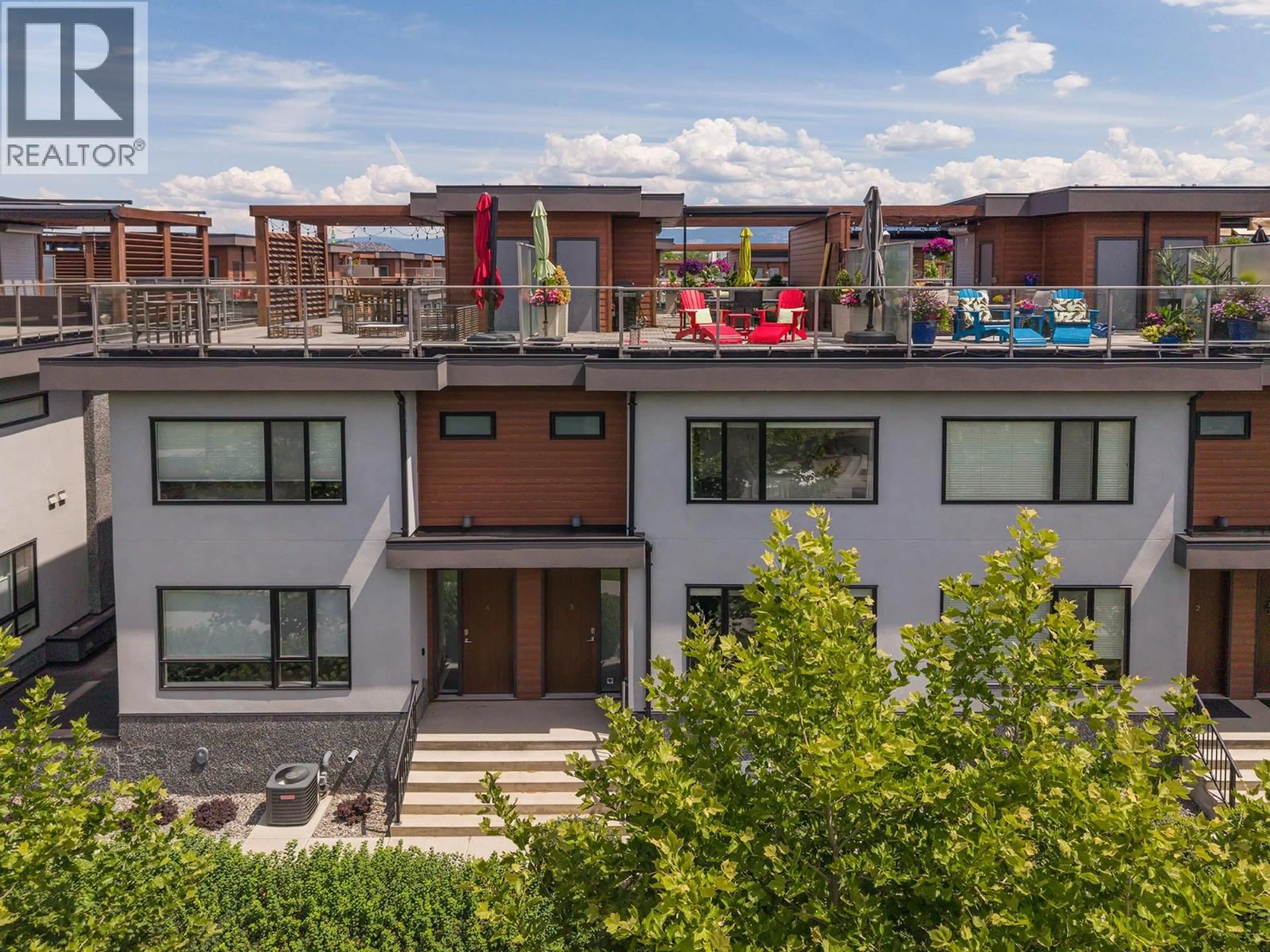 A pic from outside/outdoor area/front of a property/back of a property/a pic from drone, unknown for 3 - 3510 LANDIE ROAD, Kelowna British Columbia V1W3E9
