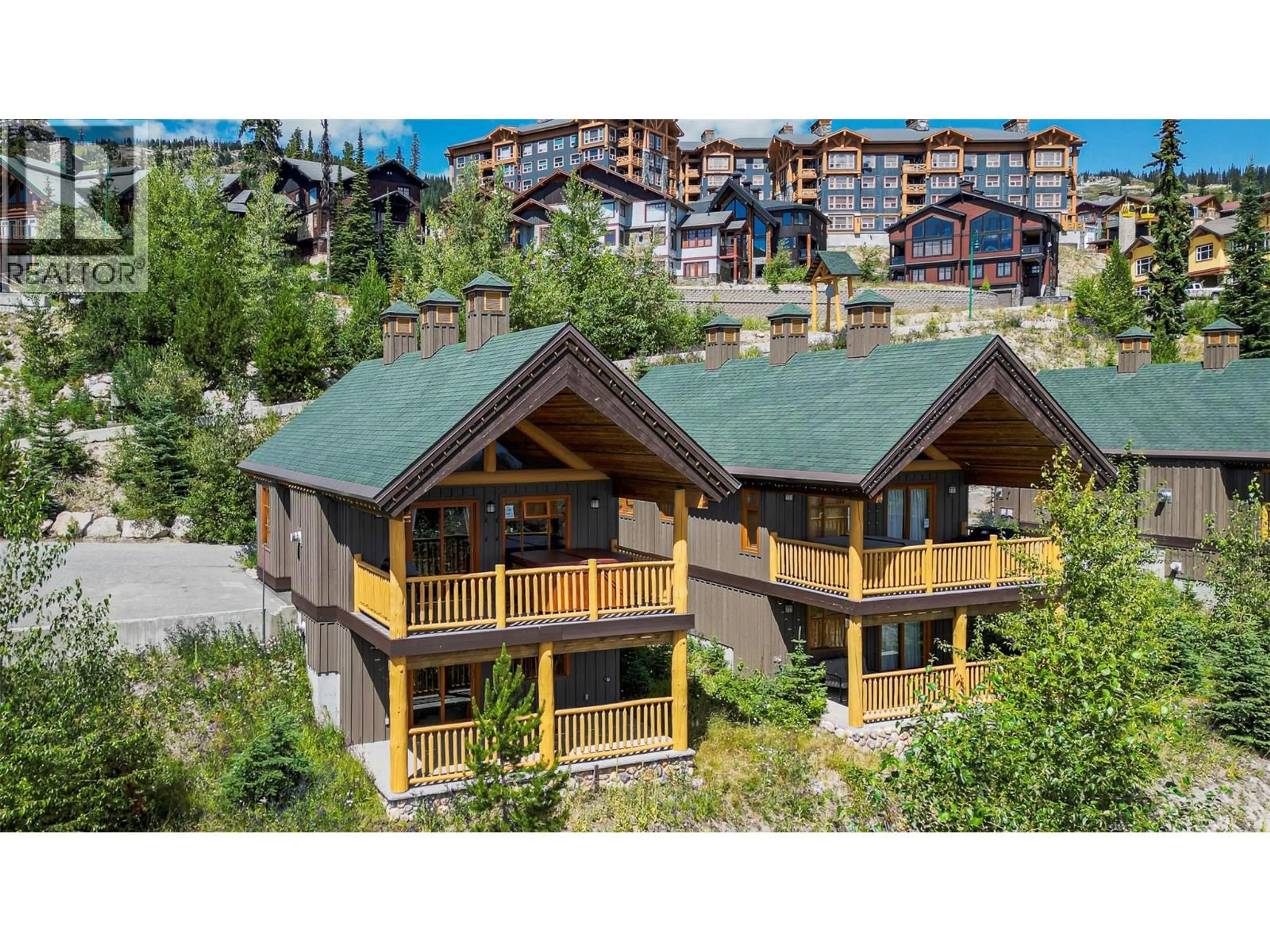 A pic from outside/outdoor area/front of a property/back of a property/a pic from drone, mountain view for 16 - 360 WHITEHORSE LANE, Big White British Columbia V1P1P3