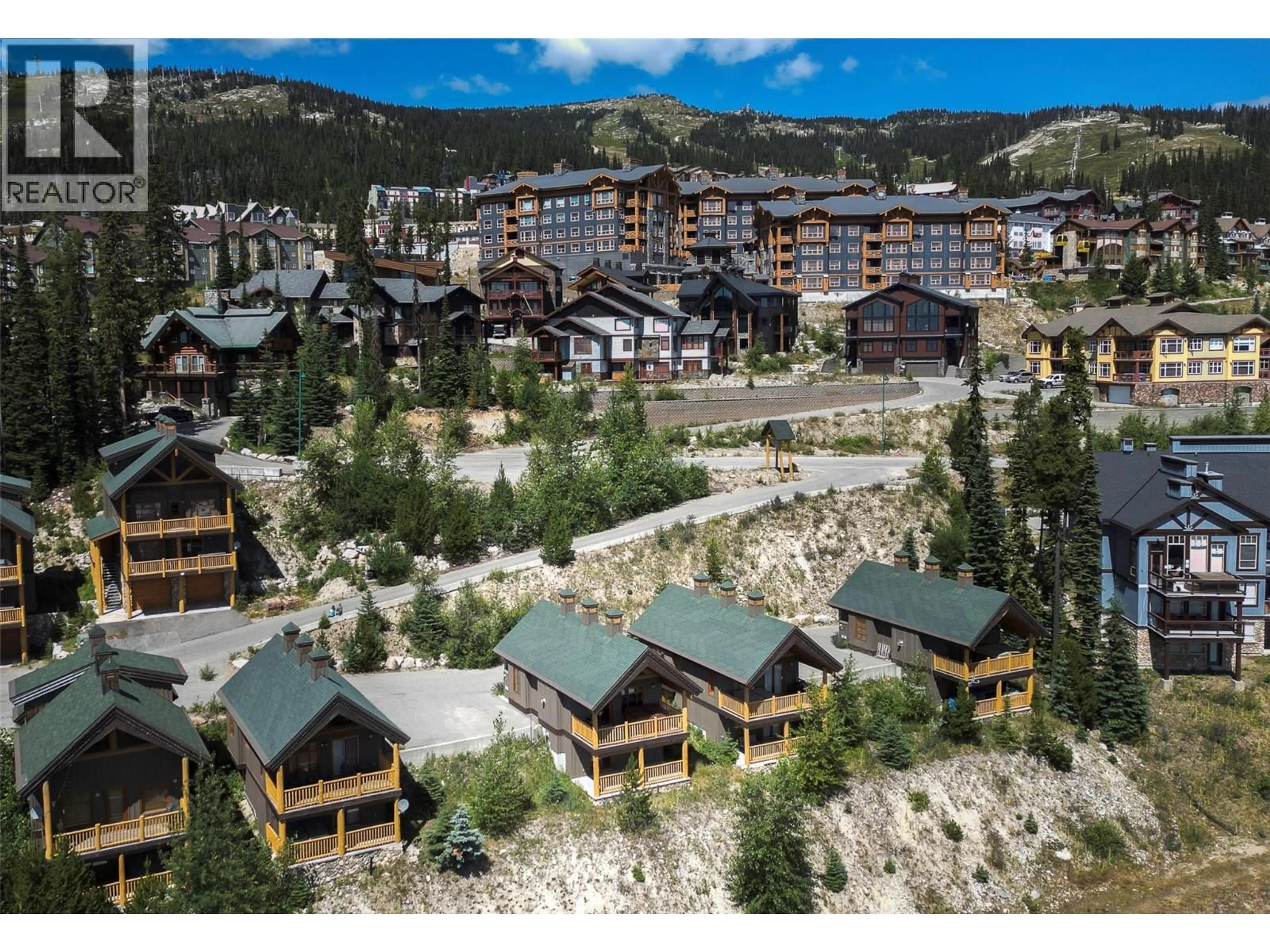 A pic from outside/outdoor area/front of a property/back of a property/a pic from drone, mountain view for 16 - 360 WHITEHORSE LANE, Big White British Columbia V1P1P3