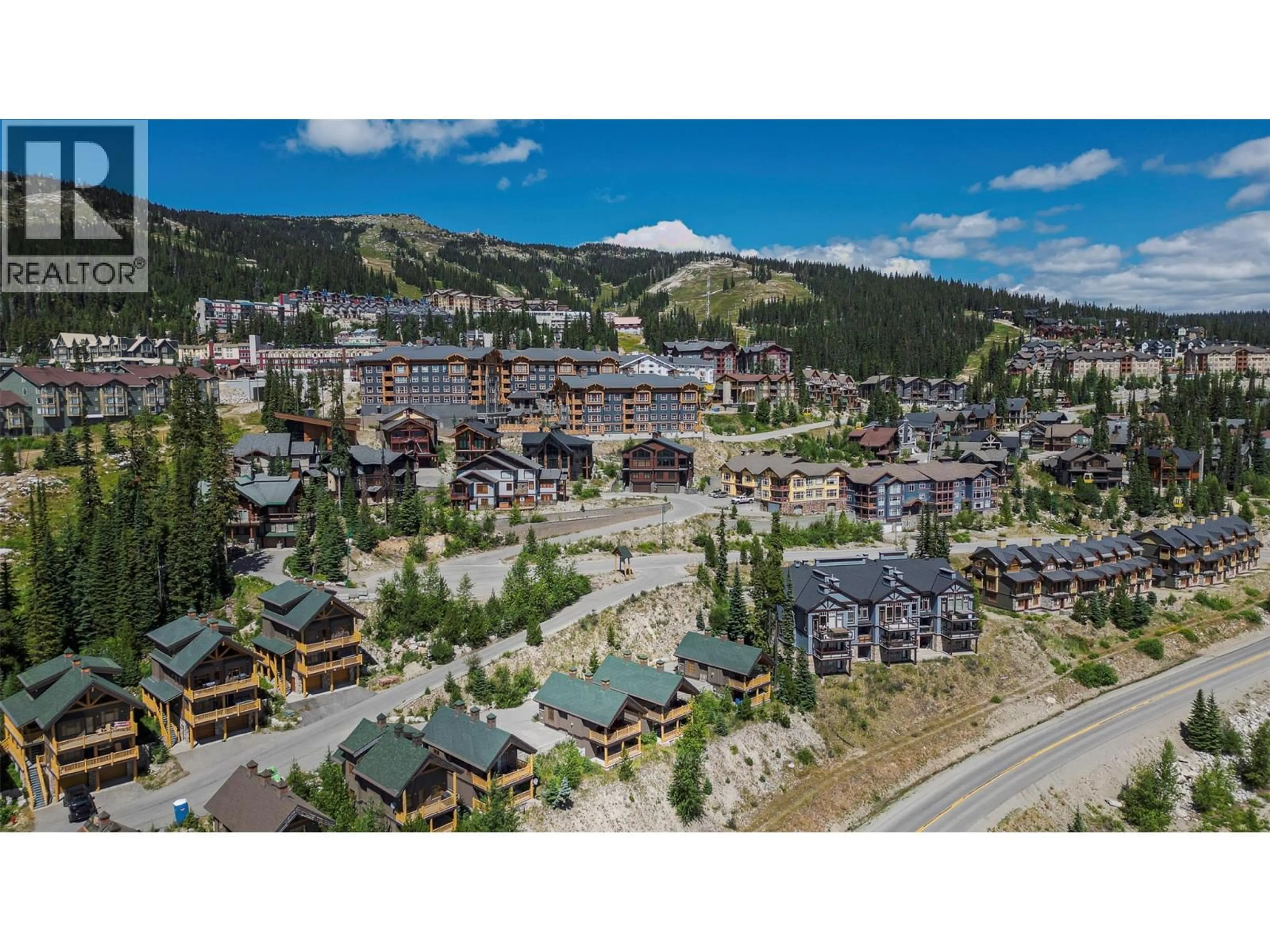 A pic from outside/outdoor area/front of a property/back of a property/a pic from drone, mountain view for 16 - 360 WHITEHORSE LANE, Big White British Columbia V1P1P3