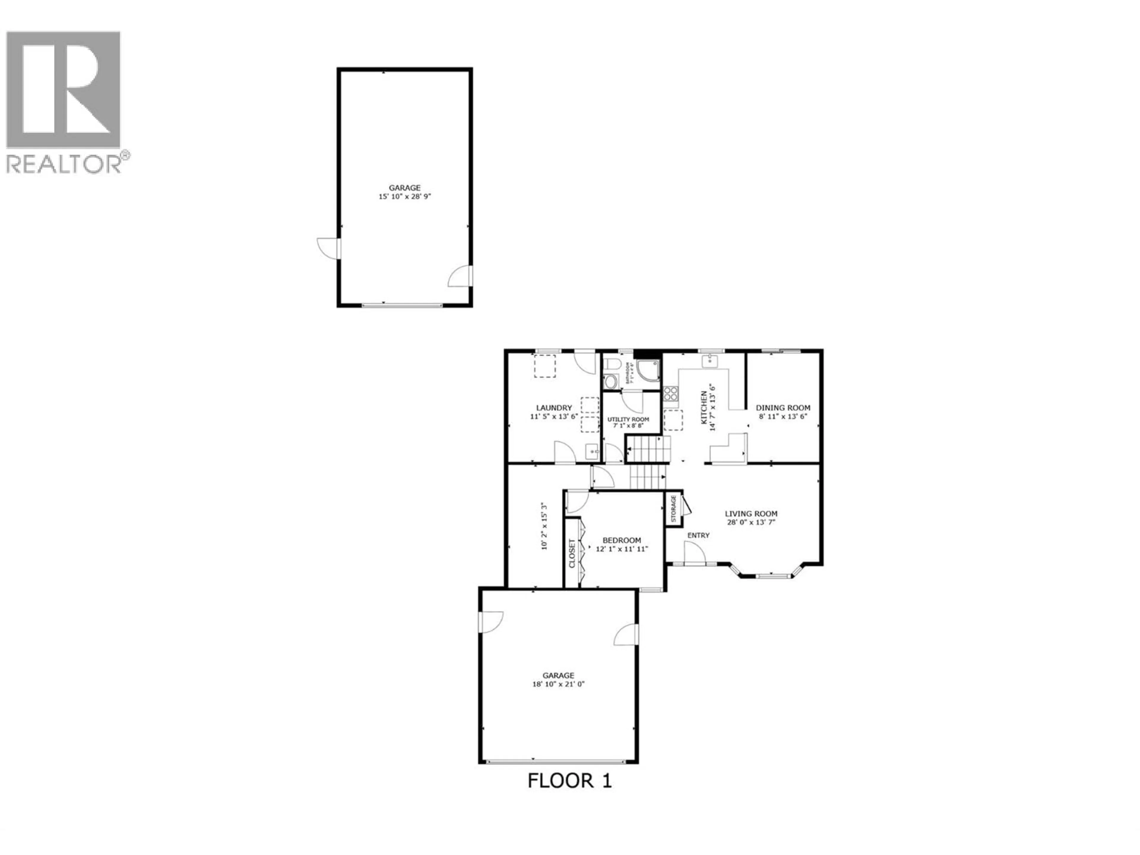 Floor plan for 741 TURNER ROAD, Kelowna British Columbia V1W2L1