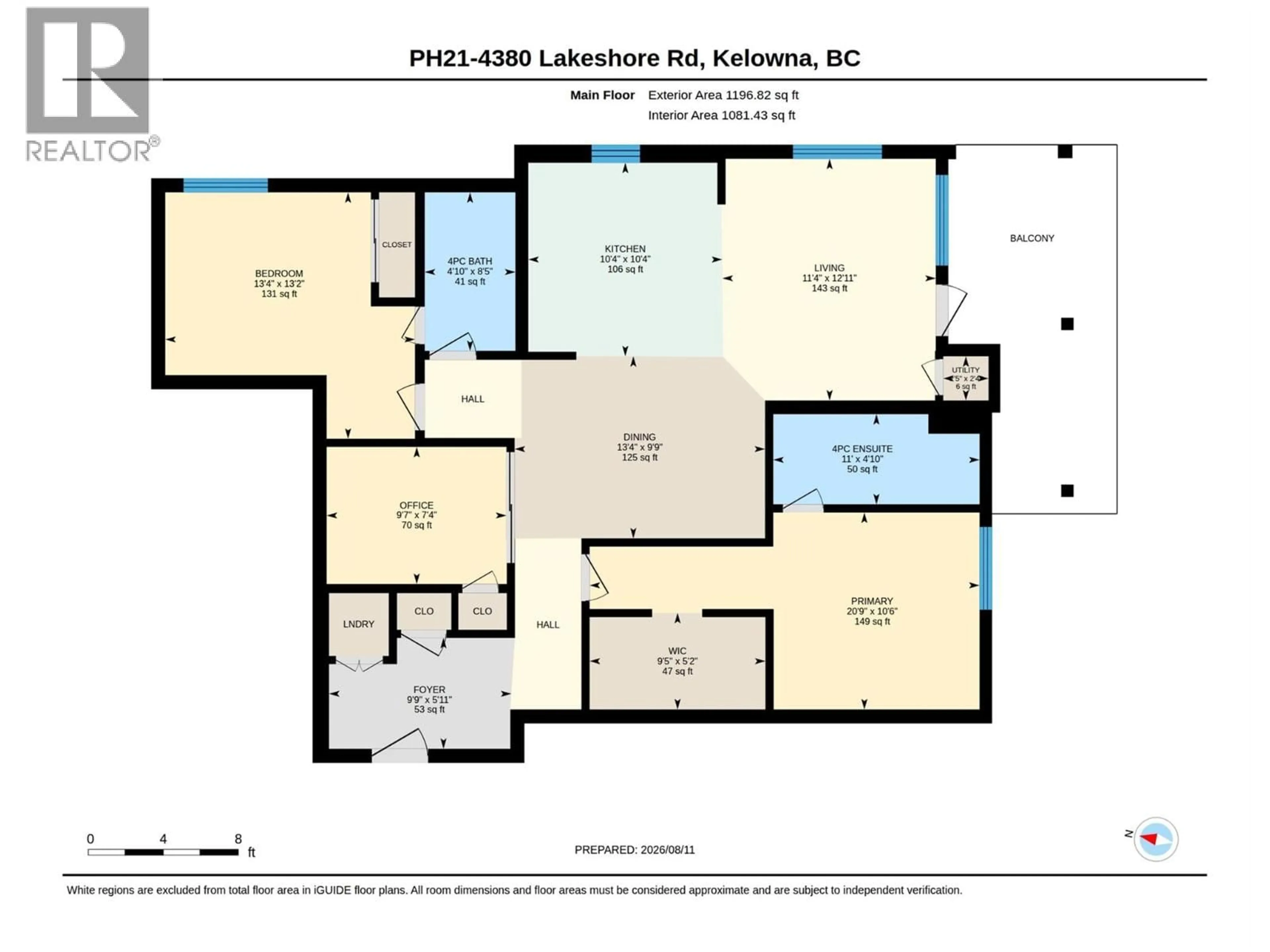 Floor plan for PH21 - 4380 LAKESHORE ROAD, Kelowna British Columbia V1W5H5